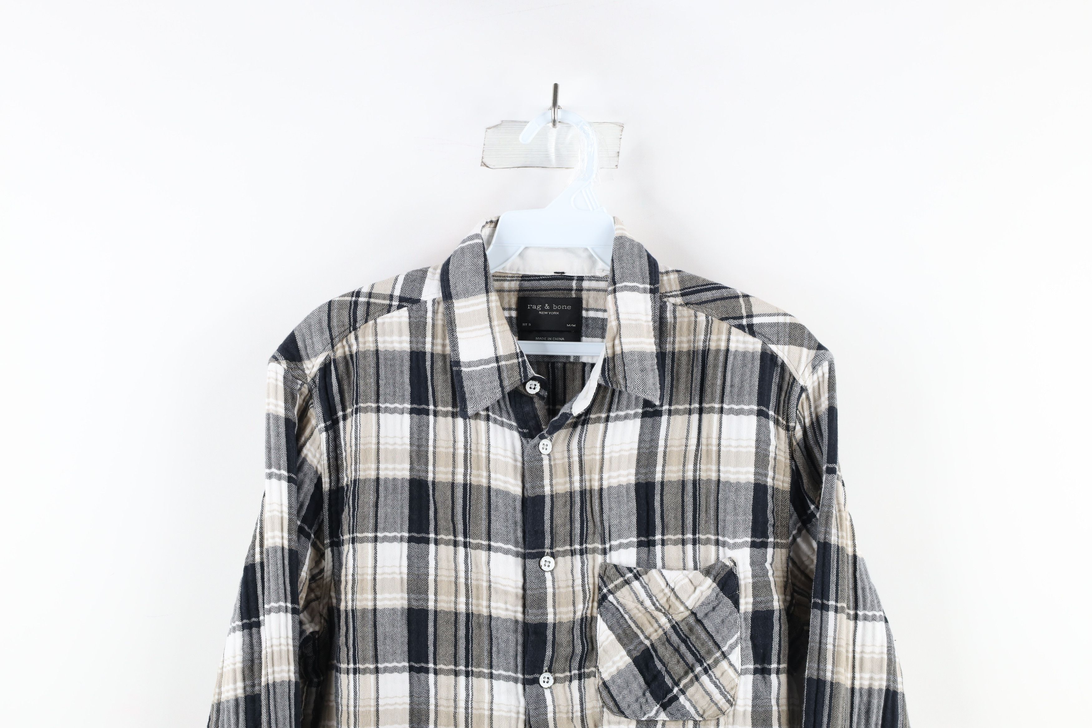 Rag & Bone × Vintage Rag & Bone Flannel Long Sleeve Button Shirt Plaid Cotton Size US M / EU 48-50 / 2 - 2 Thumbnail