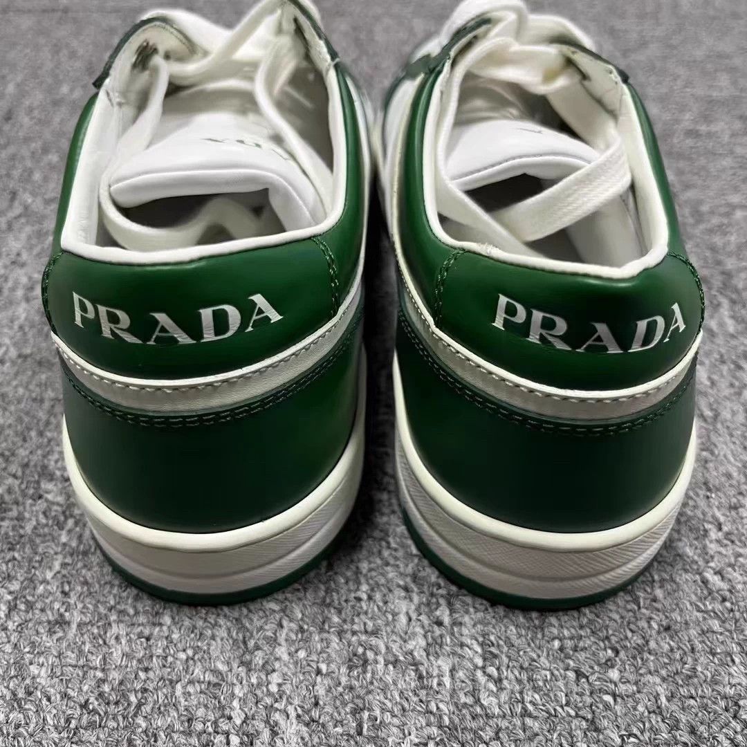 Prada Prada White Green Low-Top Sneakers Size 40 Size US 7 / EU 40 - 3 Thumbnail