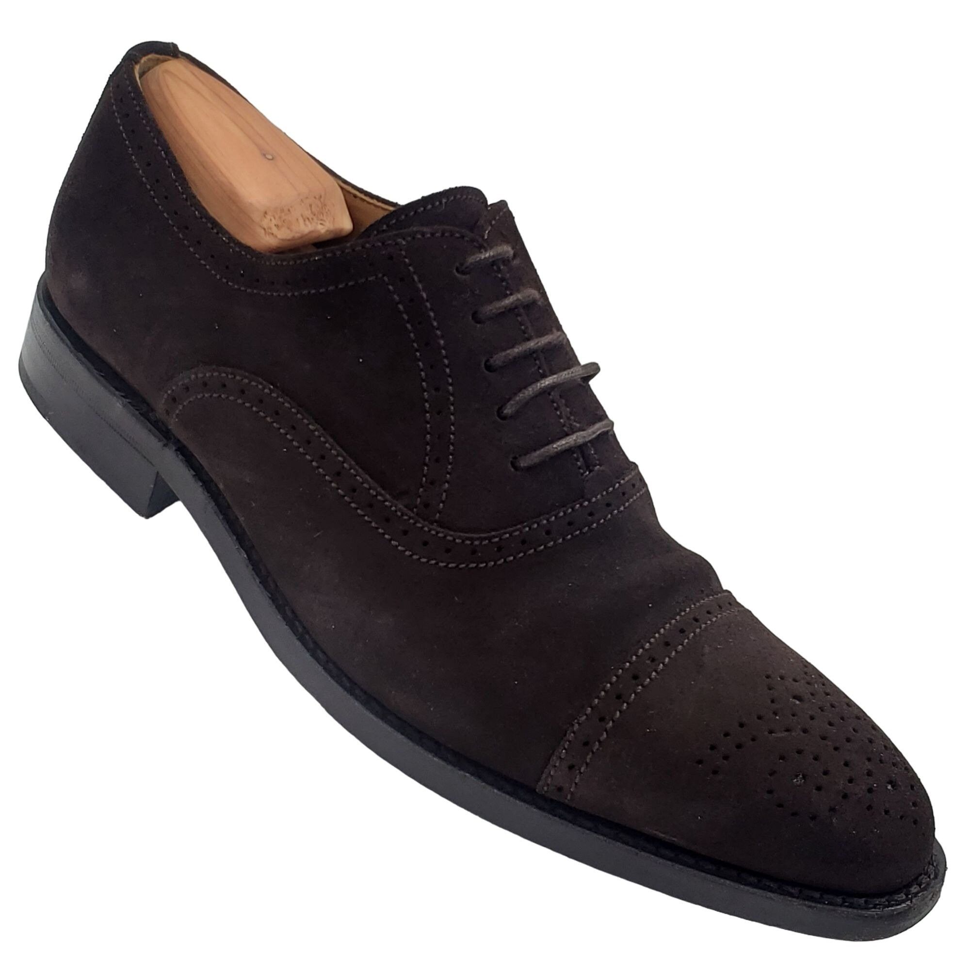 Other UK England Finsbury Dress Shoes Mens 6.5 Brown Suede Leather Size US 6.5 / EU 39-40 - 12 Thumbnail