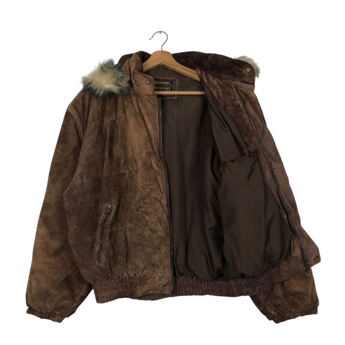 Japanese Brand 🔥VTG LEATHER BIKER JACKET GEMBONY FUR HOODIE ISSEY MIYAKE Size US M / EU 48-50 / 2 - 14 Thumbnail