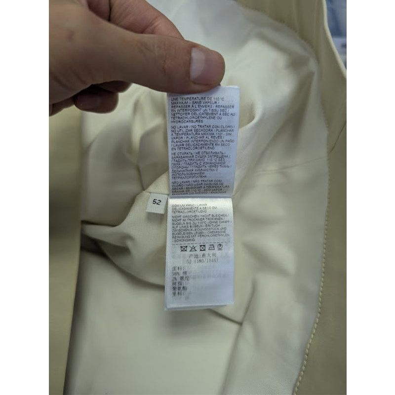 Bottega Veneta o1rshd1 Blouson Coated Cotton Stretch Jacket in Ecru Size US L / EU 52-54 / 3 - 20 Thumbnail