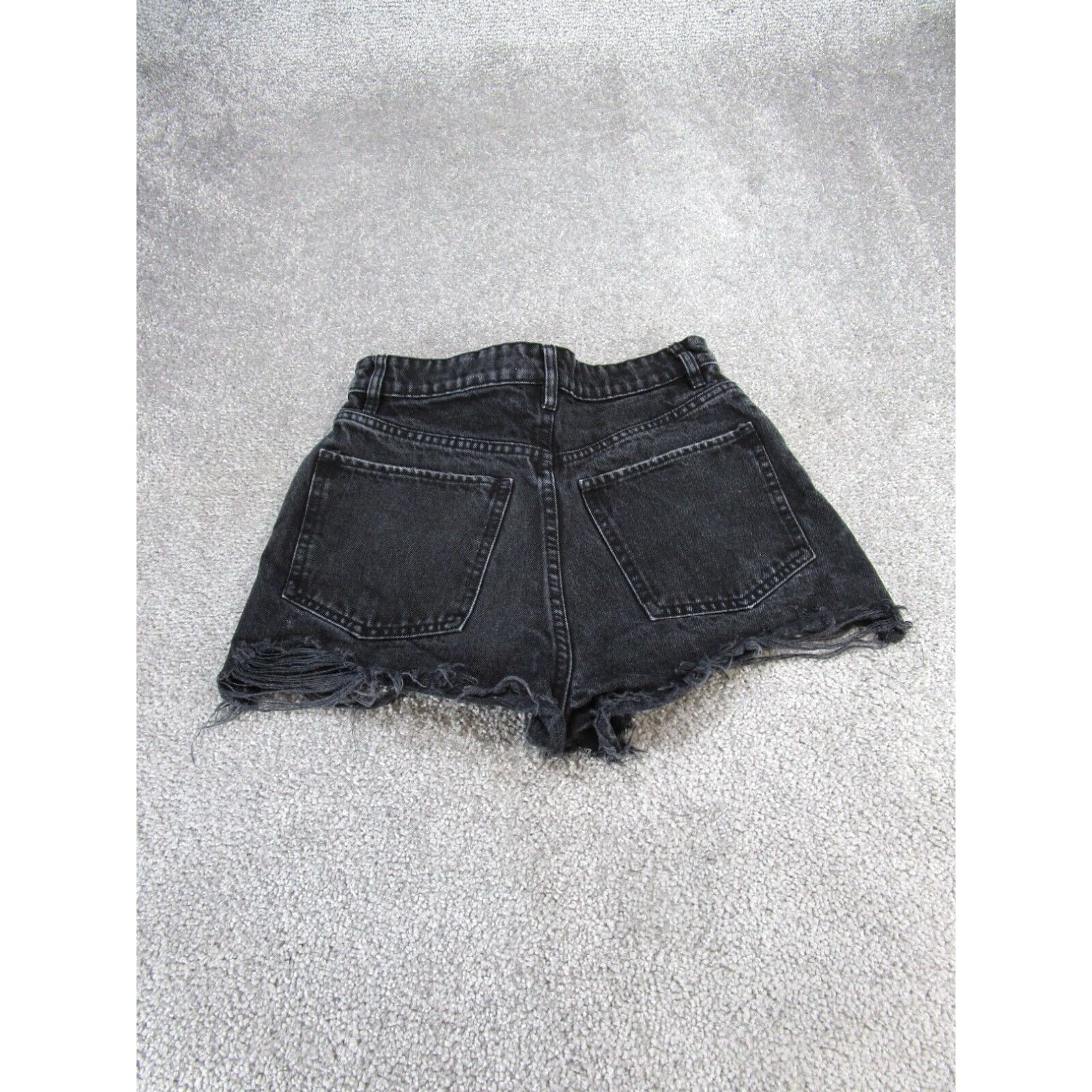 Zara Womens Zara Shorts 2 Dark Gray Jean Denim Button Fly Cut Offs Size 26" / US 2 / IT 38 - 8 Thumbnail