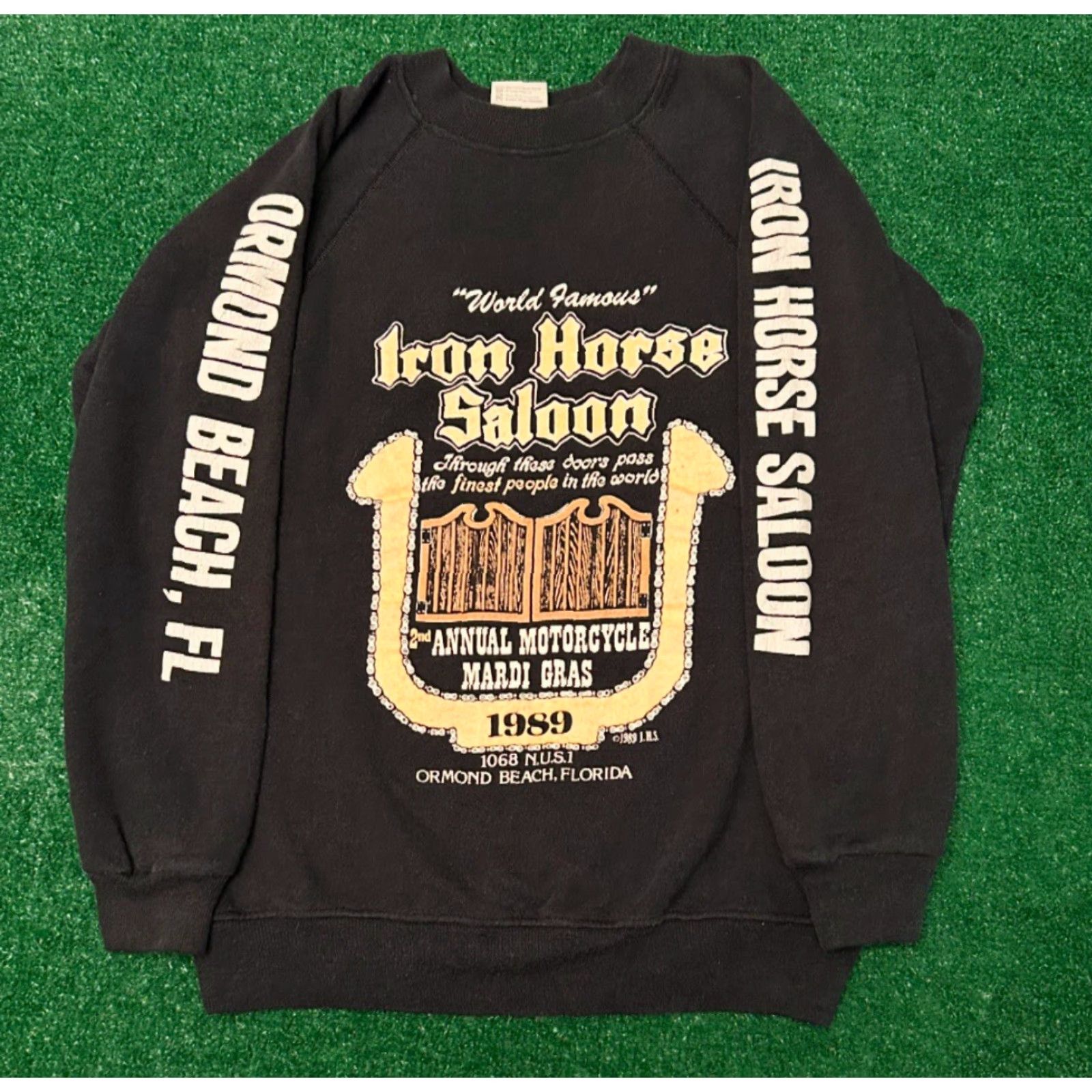 Vintage VINTAGE Iron Horse Saloon Bike Week Biker 1989 VTG Crewneck Sweater Small Size US S / EU 44-46 / 1 - 4 Thumbnail