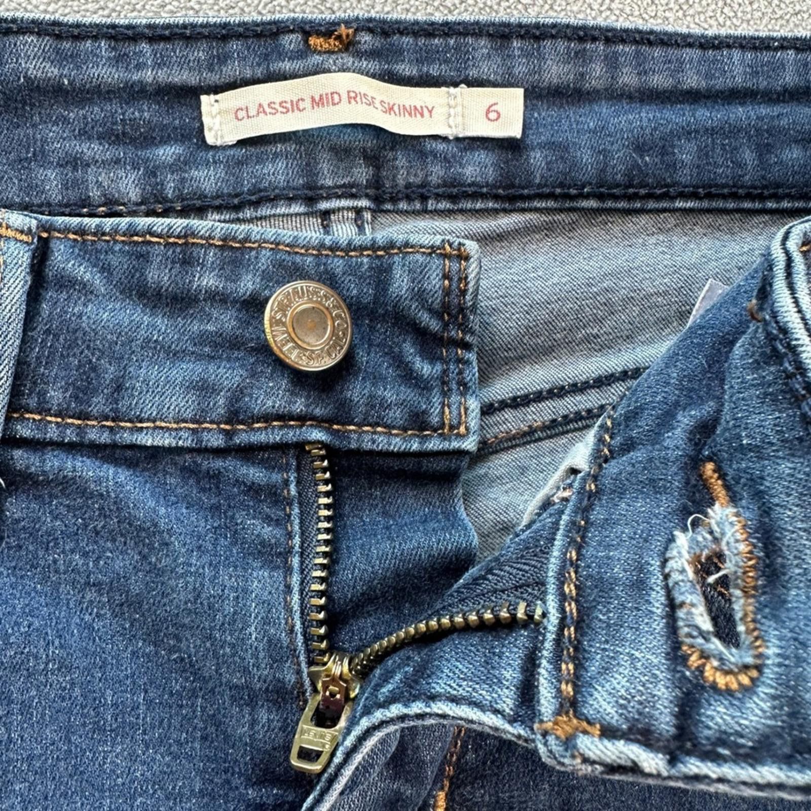 Other Levis Classic Mid Rise Skinny Jeans 6 28x30 Blue Women Denim Size 28" / US 6 / IT 42 - 5 Thumbnail