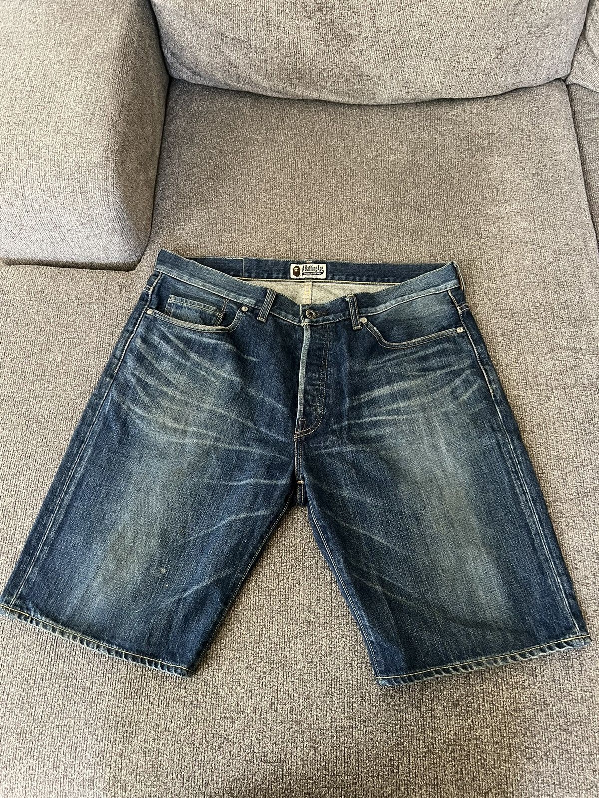 Bape Bape denim shorts Jean shorts Bapesta Size US 34 / EU 50 - 6 Thumbnail