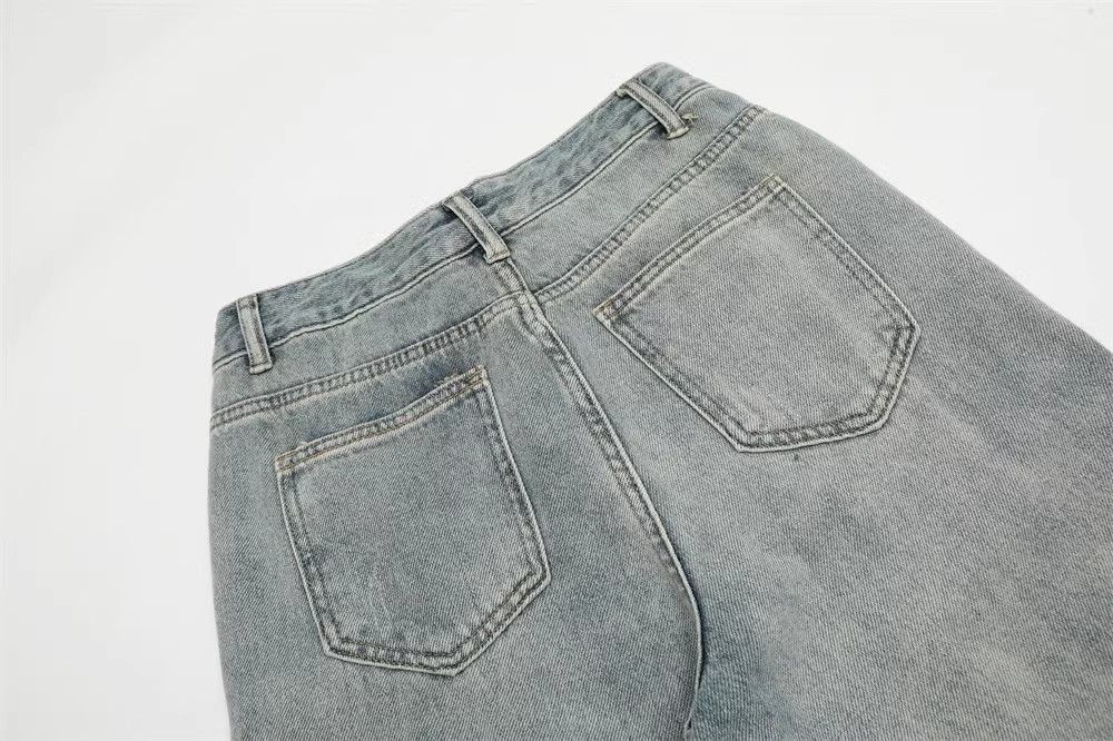 Japanese Brand × Jean Star embroidered American straight wide-leg jeans y2k Size US 32 / EU 48 - 6 Thumbnail