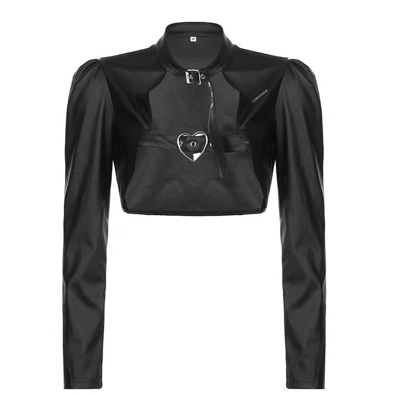 Other Y2K Heart Buckle Crop Jacket Top Size M / US 6-8 / IT 42-44 - 6 Thumbnail
