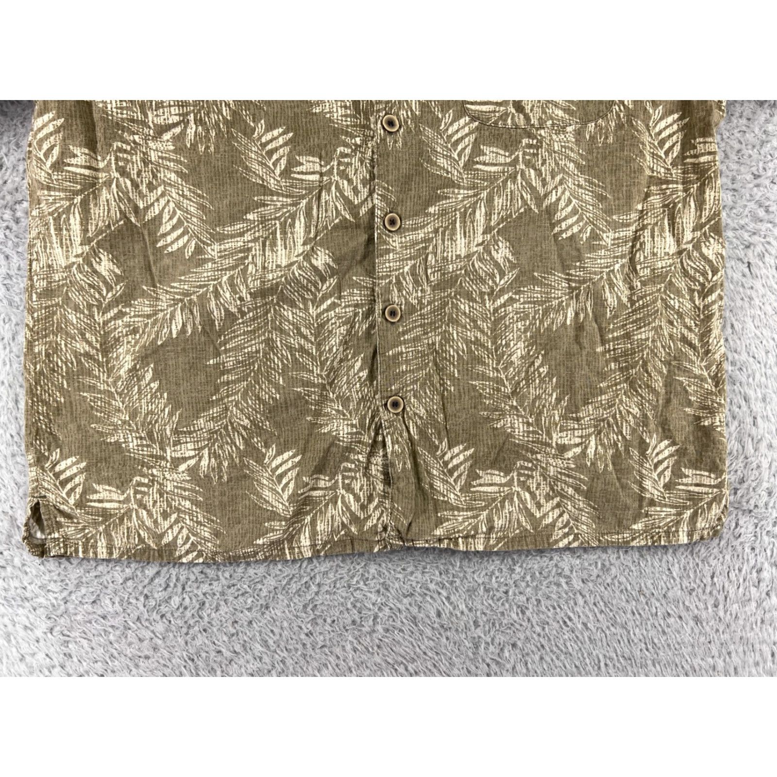 Ocean Pacific Ocean Pacific Shirt Mens Large Beige Floral Palm Pattern Button Up Hawaiian Camp Shirt Size US L / EU 52-54 / 3 - 5 Thumbnail