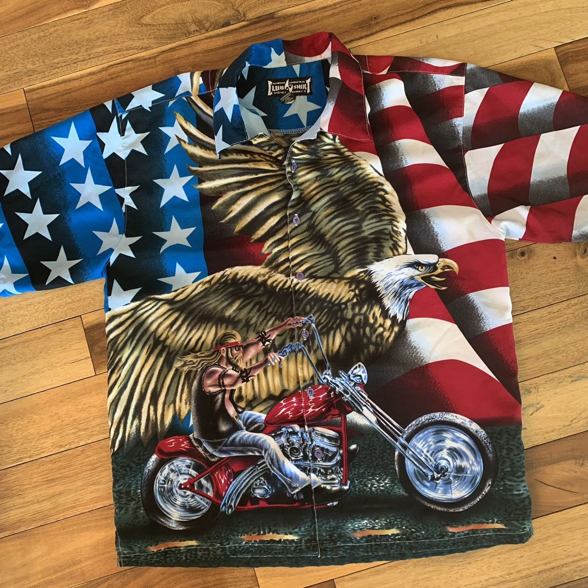 Steve And Barrys Vintage Steve and Barry’s Club Shirt America Chopper Size US L / EU 52-54 / 3 - 4 Thumbnail