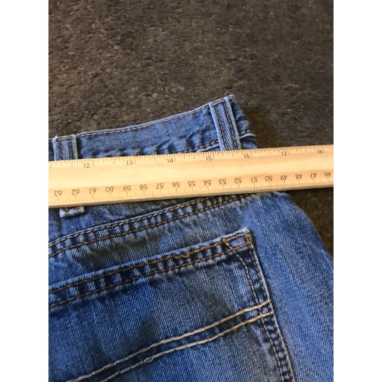 Denime Cinch Denim Shorts Mens 36 Blue Cut Off 10 In Inseam 5-Pocket Logo Raw Hem Casual Western Size US 36 / EU 52 - 8 Thumbnail