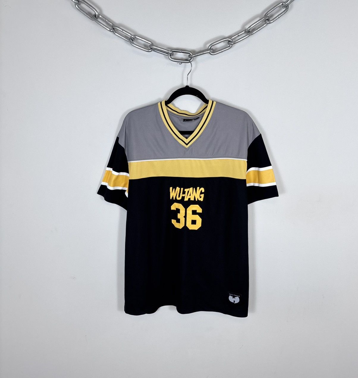 Wu-Tang Clan Wu-Tang Clan 36 Big Logo V-Neck Jersey T-Shirt Tee Size US L / EU 52-54 / 3 - 1 Thumbnail