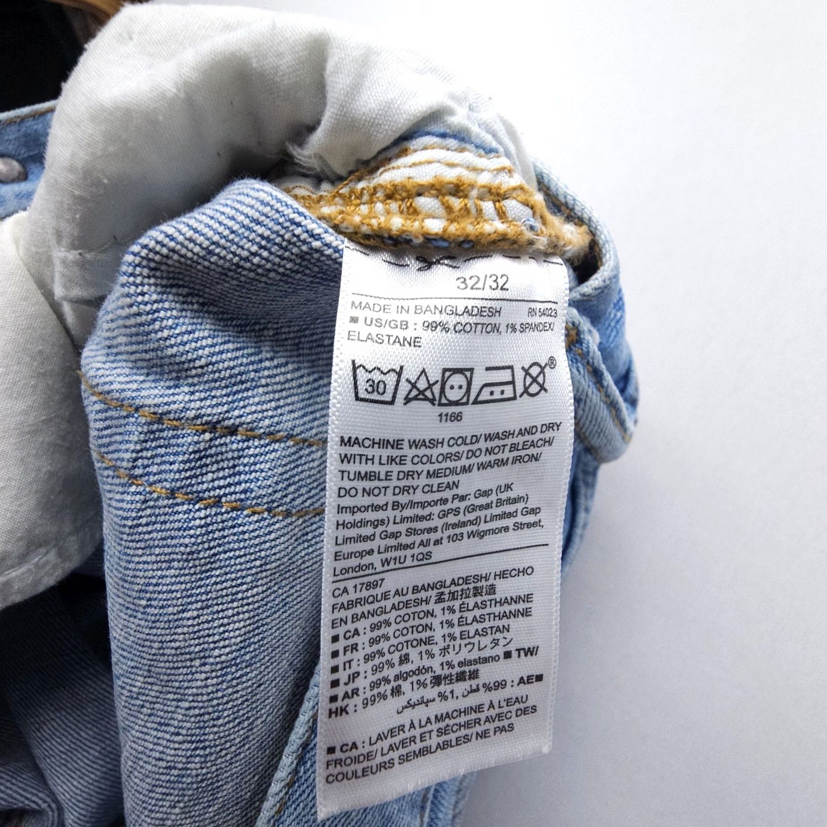 Gap Gap Jeans Mens 32 x 30 Distressed Blue Slim Stretch Denim 5-Pocket Straight Regular Size US 32 / EU 48 - 7 Thumbnail