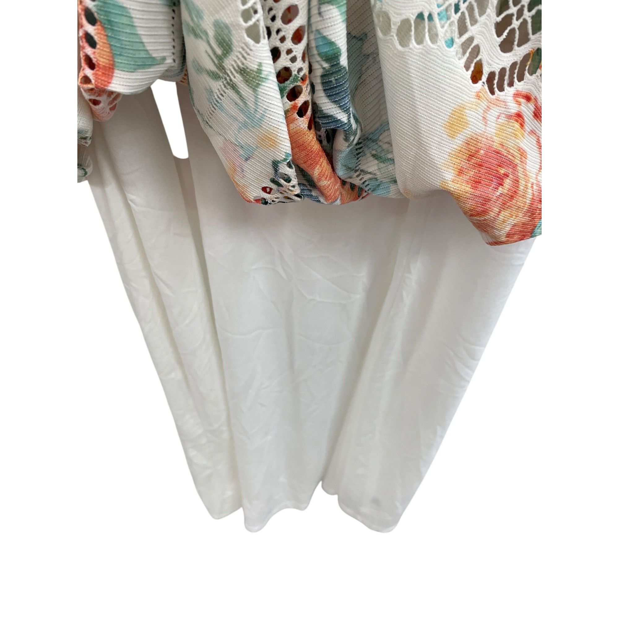Other One World Womens orange tan Floral Sleeveless lined lace dr Size M / US 6-8 / IT 42-44 - 8 Thumbnail