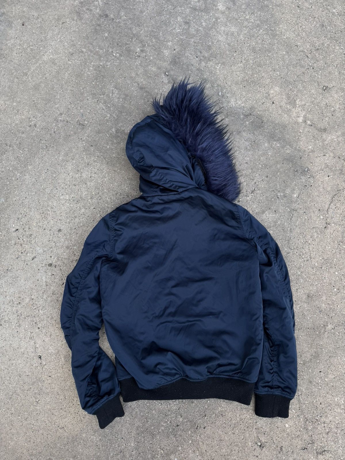Other Streetwear Fur Hooded Bomber Jacket Size S / US 4 / IT 40 - 8 Thumbnail