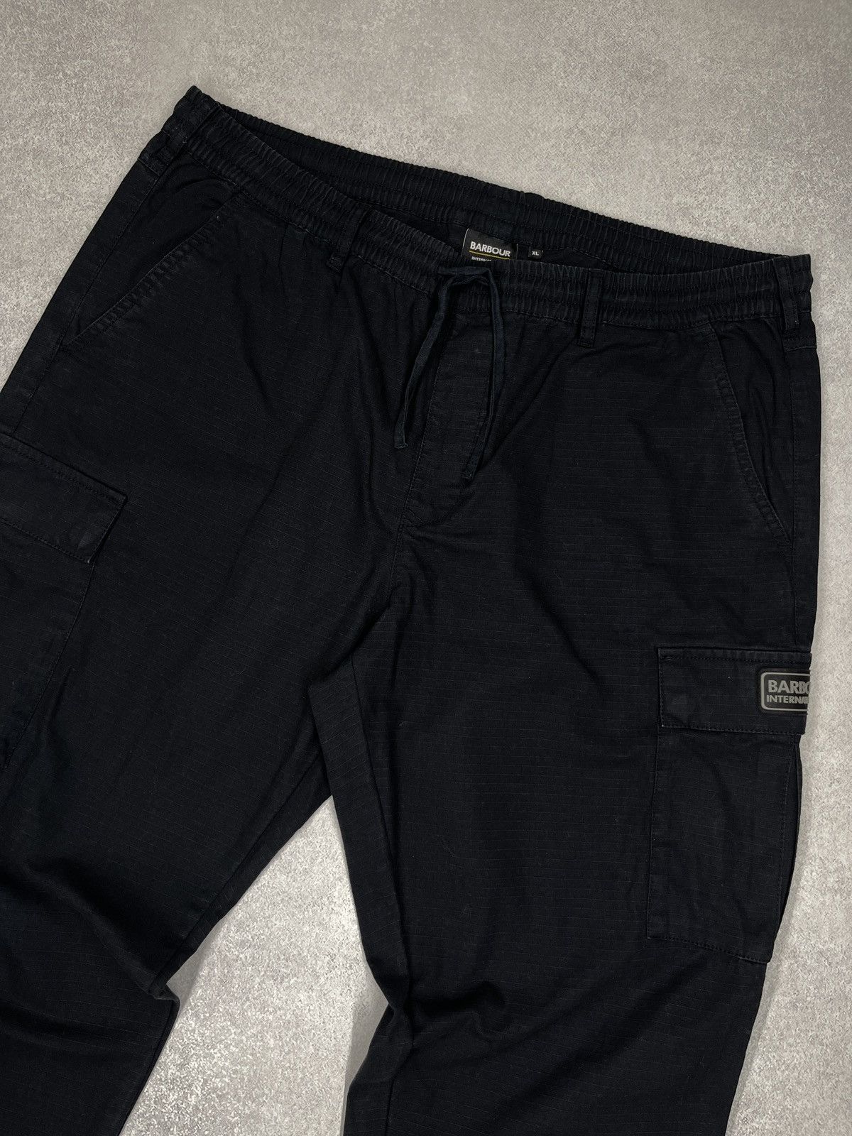 Barbour Mens Barbour International Cargo Pants Black Garment Dye Size US 36 / EU 52 - 3 Thumbnail