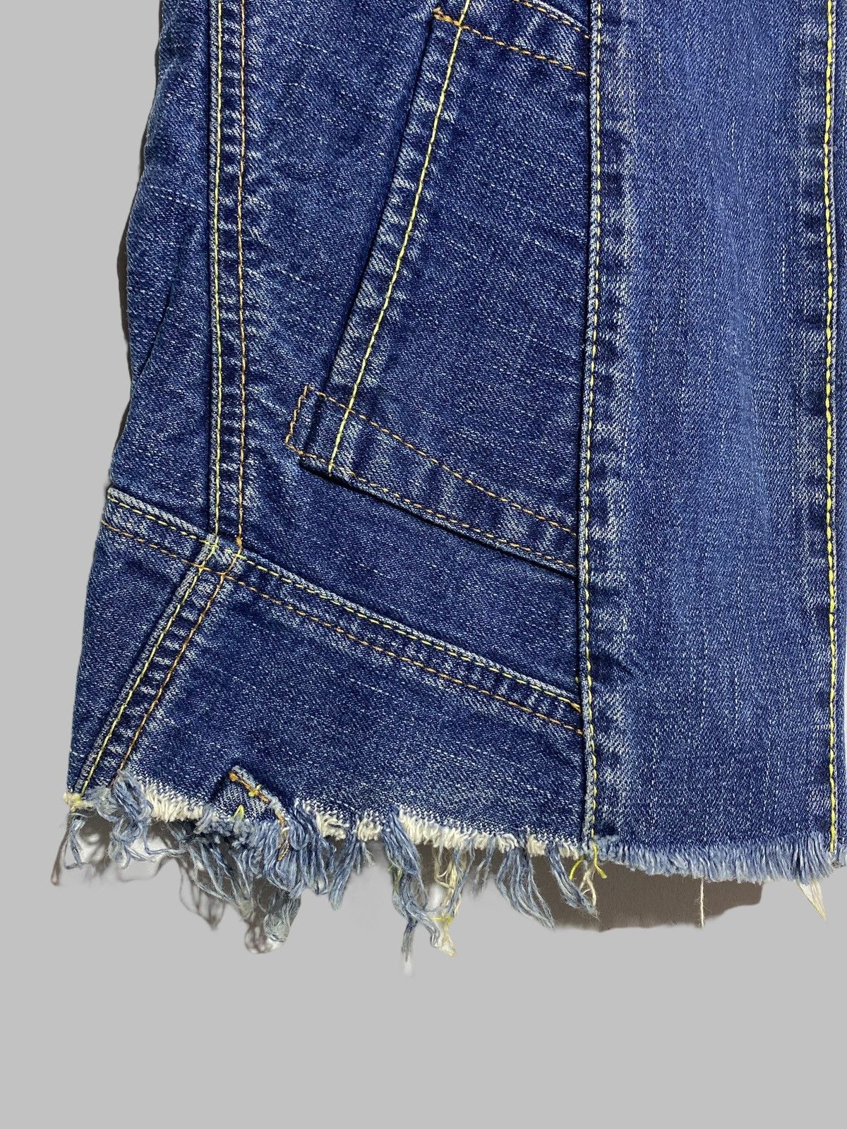 Evisu Vintage Evisu Patchwork Y2k Japanese Blue Washed Denim Jeans Size US 29 - 6 Thumbnail