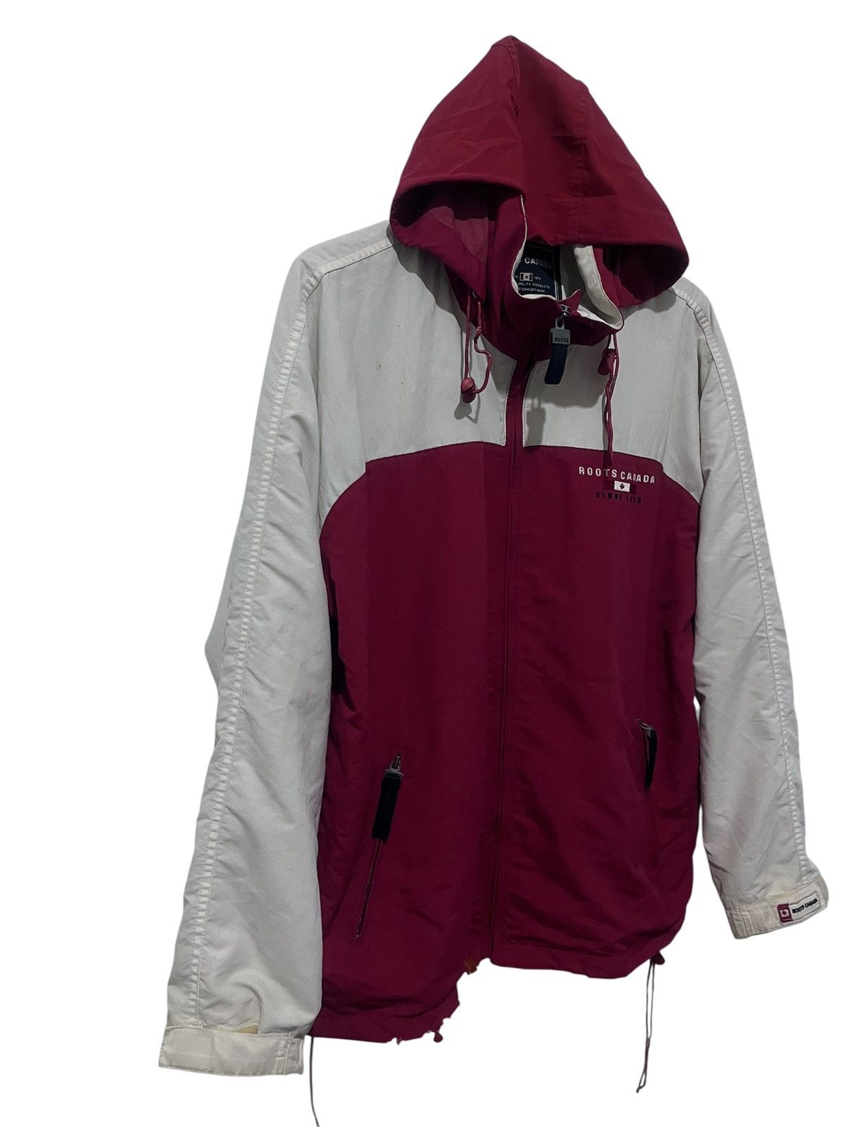 Roots Roots Canada Vintage Hooded Windbreaker Jacket Size US XL / EU 56 / 4 - 2 Thumbnail