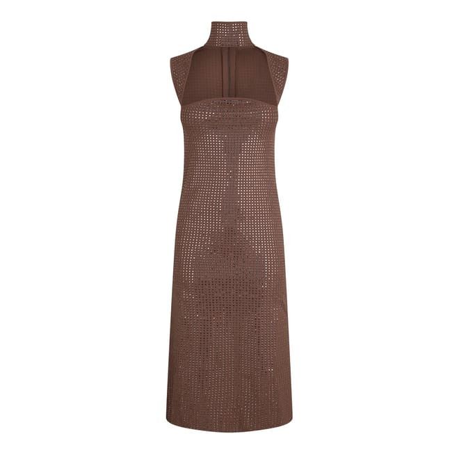 Bottega Veneta Bv Cut Out Midi in Neutral