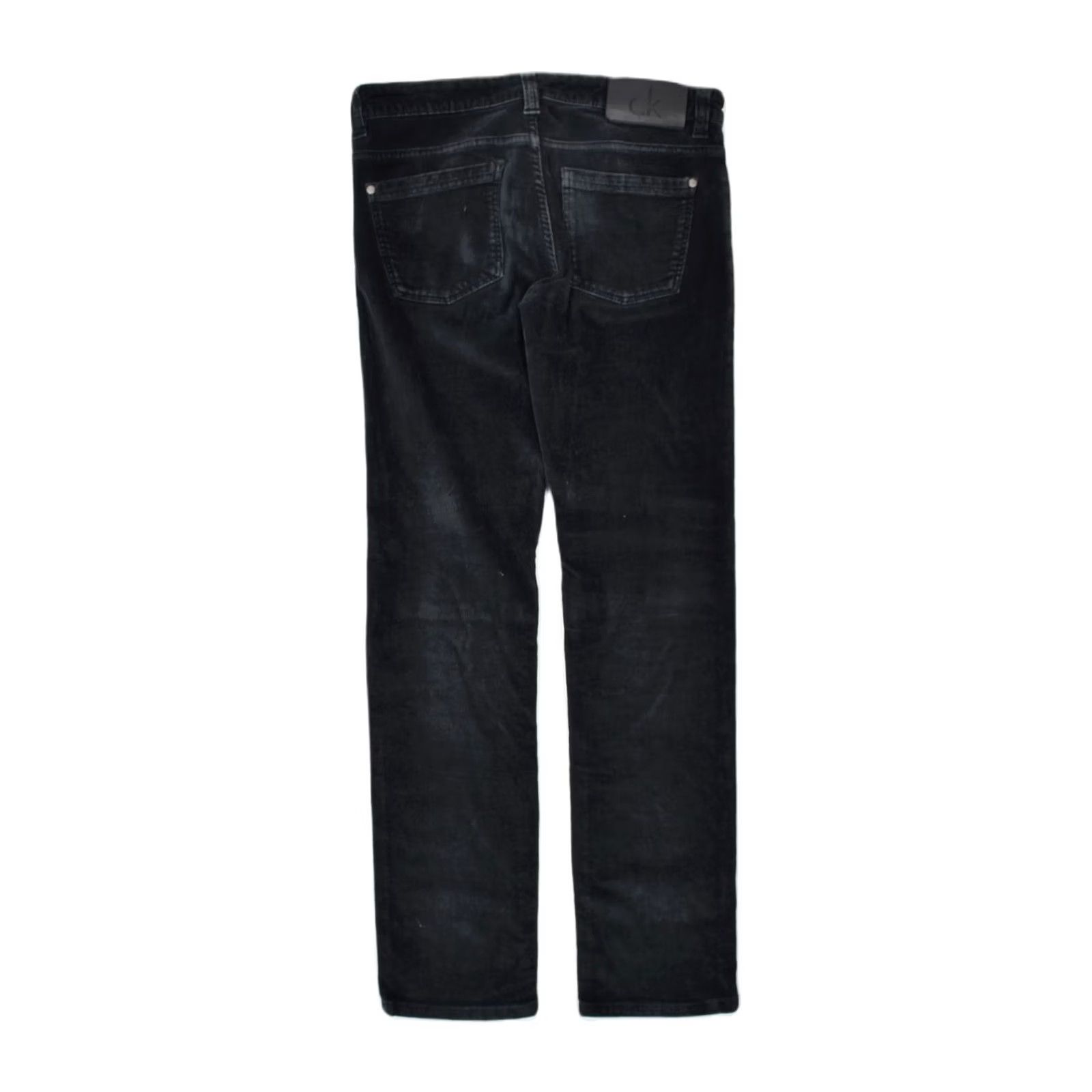 Calvin Klein CALVIN KLEIN Womens Corduroy Trousers Black Large W32 L31 Straight Size 36" / US 14 / IT 50 - 2 Thumbnail