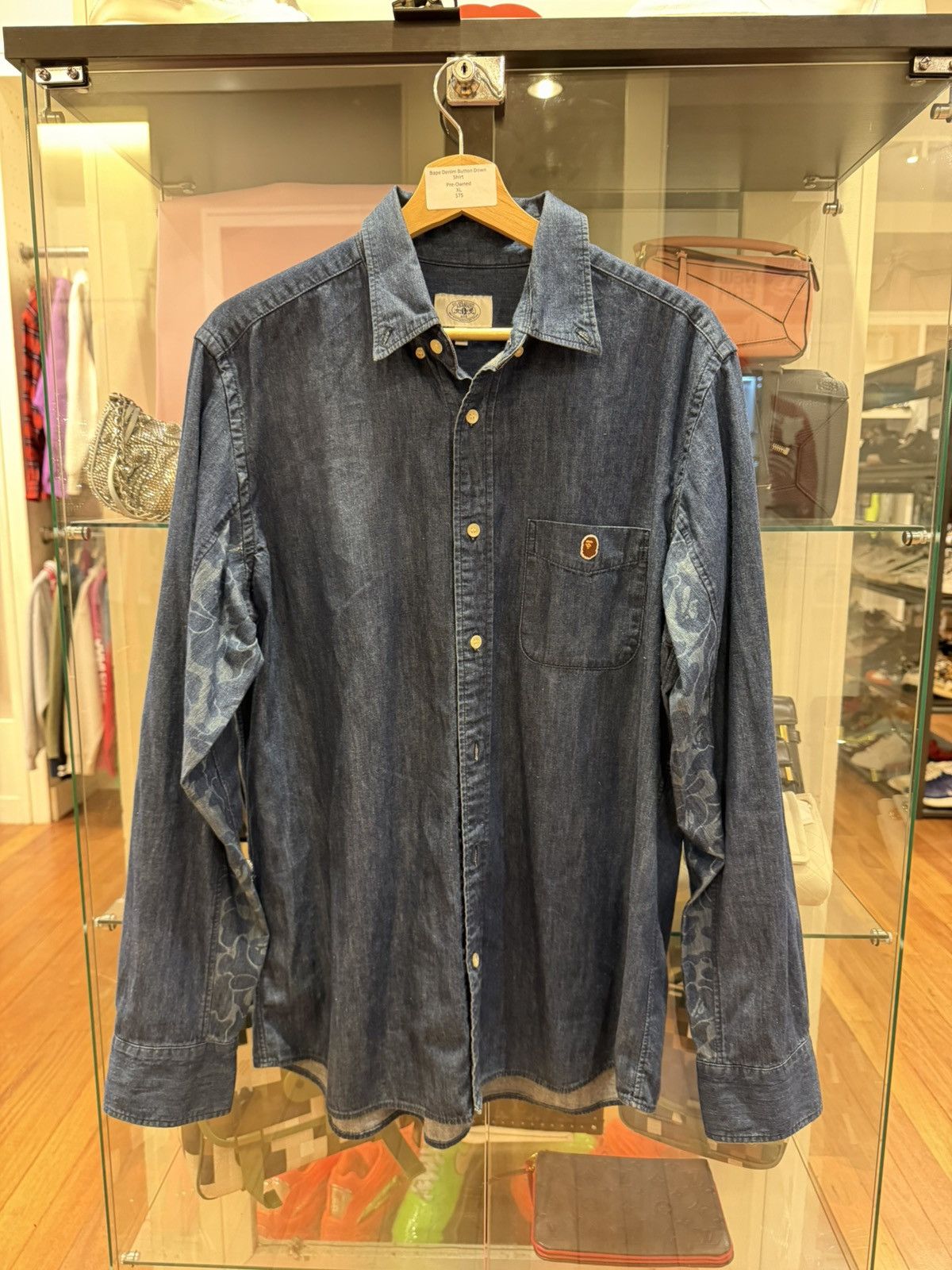 Bape Bape Denim Button Down Shirt Size US XL / EU 56 / 4 - 1 Thumbnail