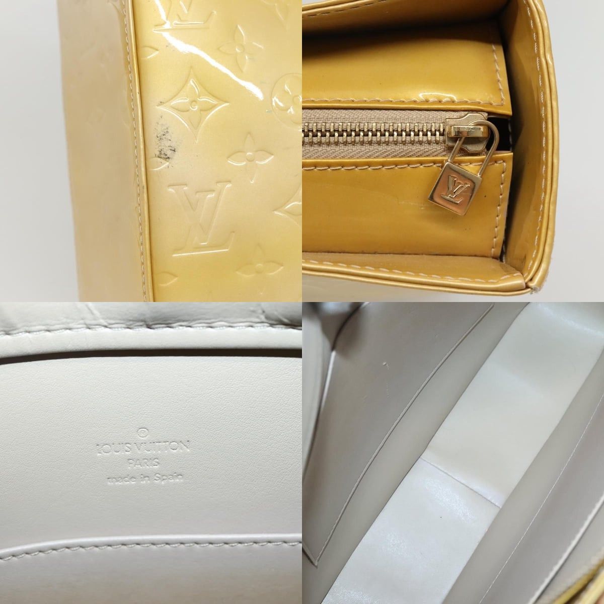 Louis Vuitton LOUIS VUITTON Monogram Vernis Columbus Tote Bag Beige M91023 Size ONE SIZE - 11 Thumbnail