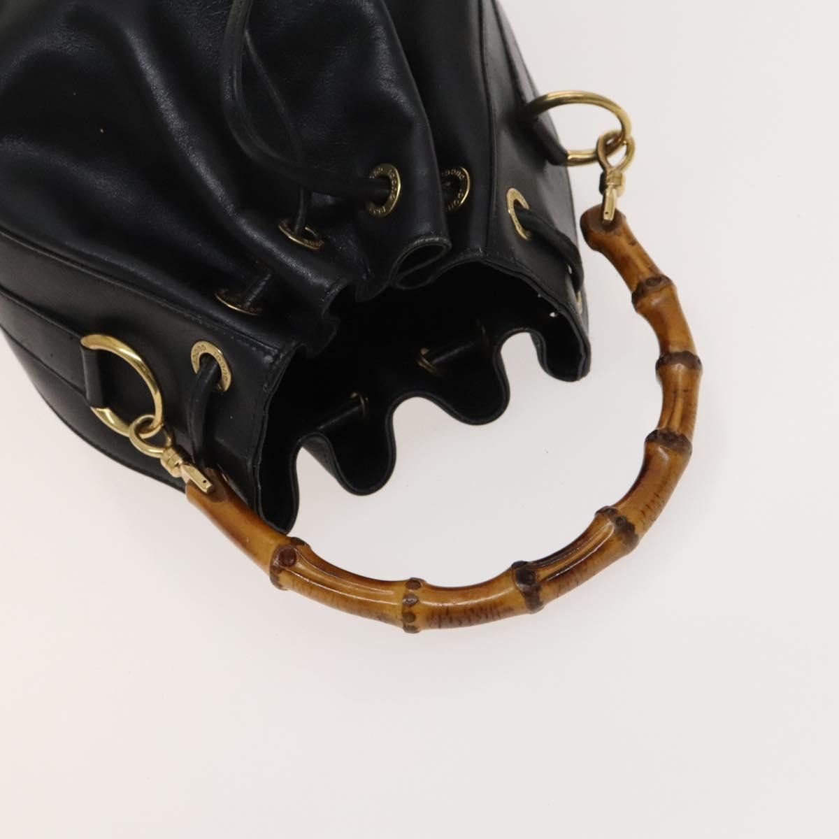 Gucci GUCCI Bamboo Hand Bag Leather Black Gold 001 2855 1657 0 Size ONE SIZE - 7 Thumbnail