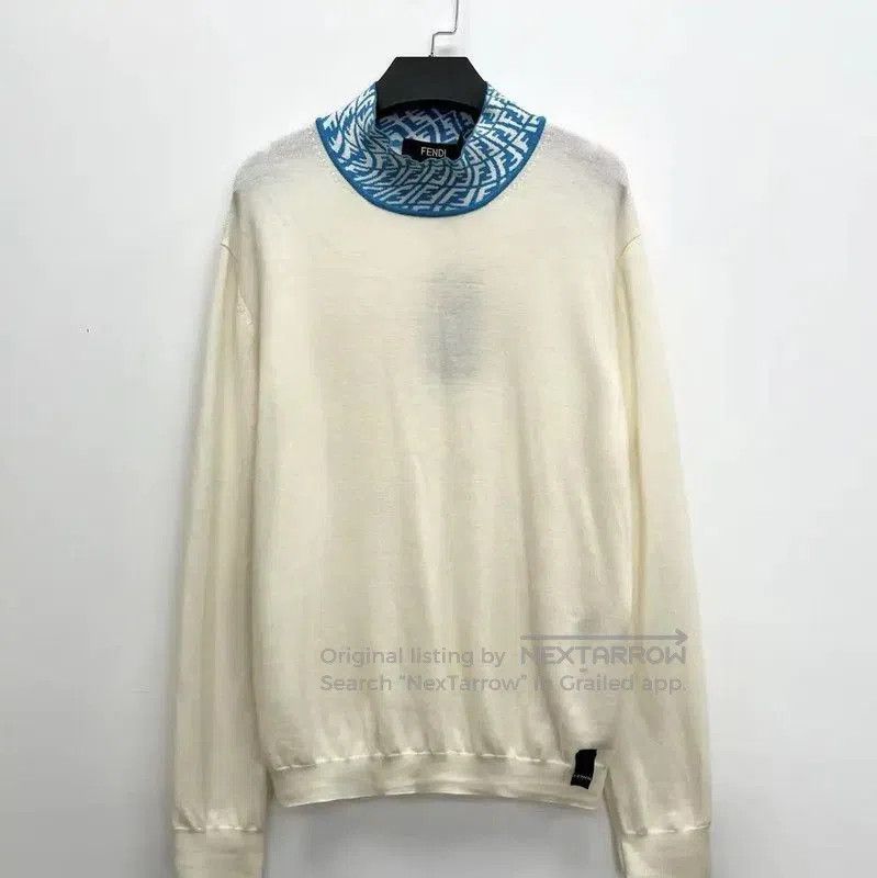Fendi Fendi Women's Cream Wool Knit Sweater . Size M / US 6-8 / IT 42-44 - 1 Thumbnail