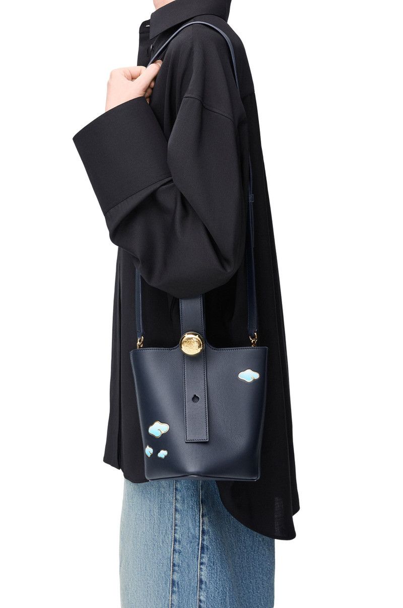 Loewe o1in1g0426 Size: OS/ Mini Pebble Bucket Bag in Dark Ink Size ONE SIZE - 3 Thumbnail