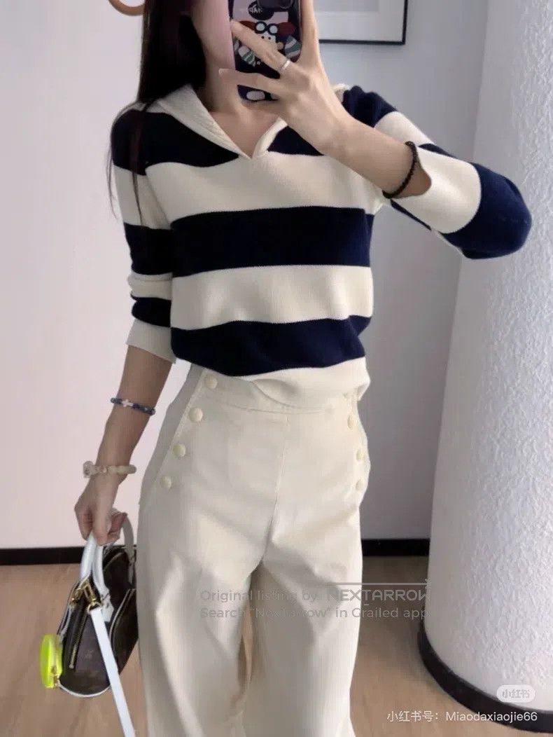 Dior Dior Navy-style striped knitted sweater Size XXS / US 00 / IT 34 - 5 Thumbnail