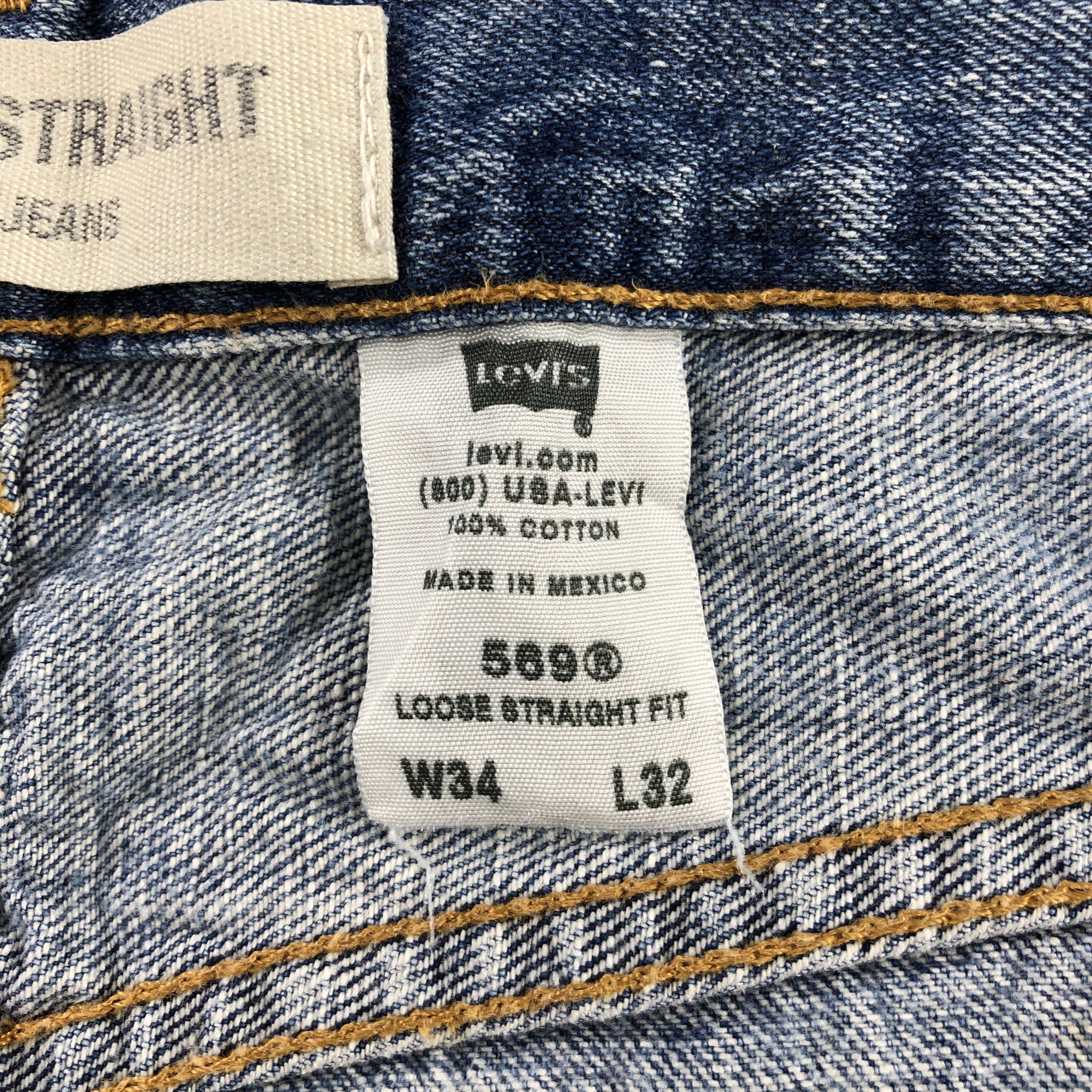 Levi's Vintage Blue Wash Levis 569 Jeans-J2286 Size US 35 - 12 Thumbnail