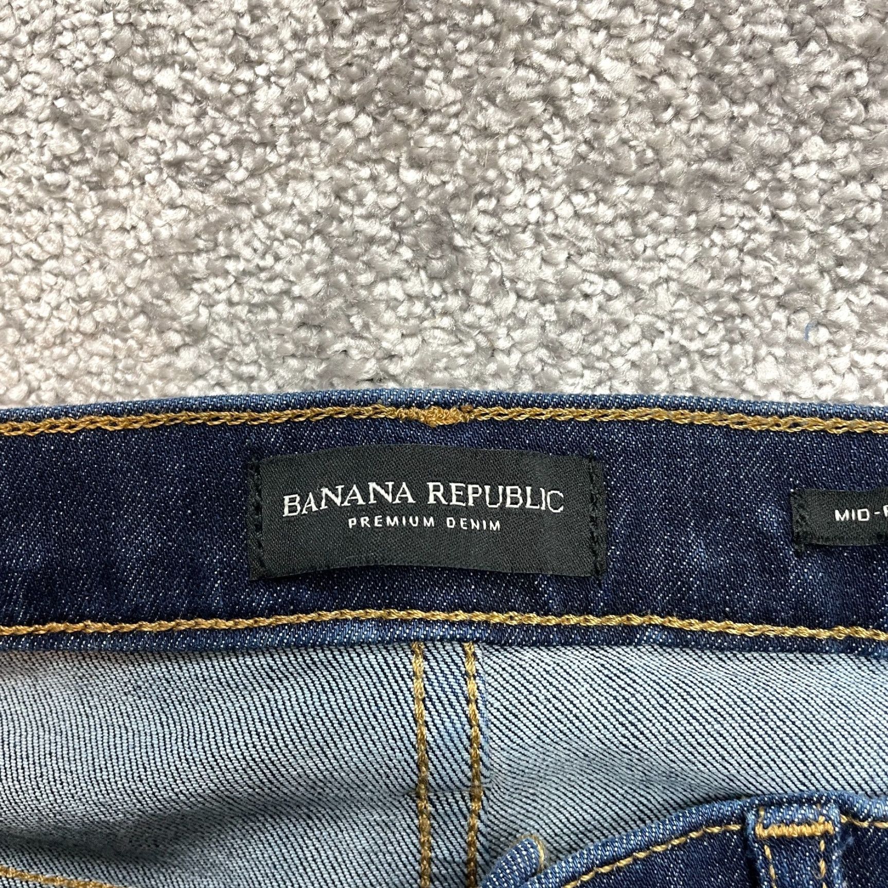 Banana Republic VINTAGE Banana Republic Jeans Haig Blue Dark Wash Womens 30 Reg Skinny Mid Rise 5-Pocket Denim Stretch Size 24" / US 00 / IT 34 - 2 Thumbnail