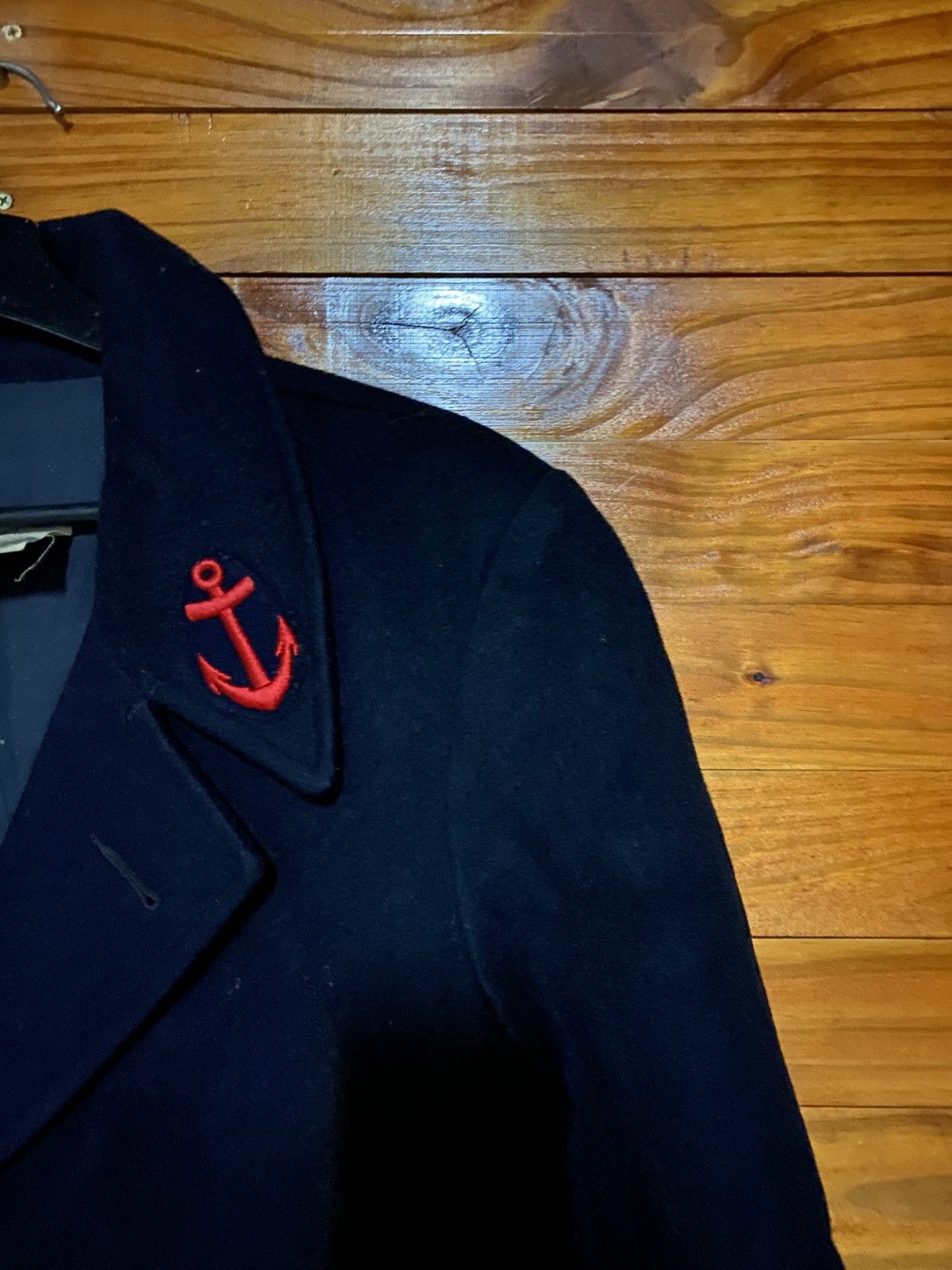 Vintage Vintage French Navy Pea Coat – Authentic Marine Wool Jacket Size US M / EU 48-50 / 2 - 9 Thumbnail