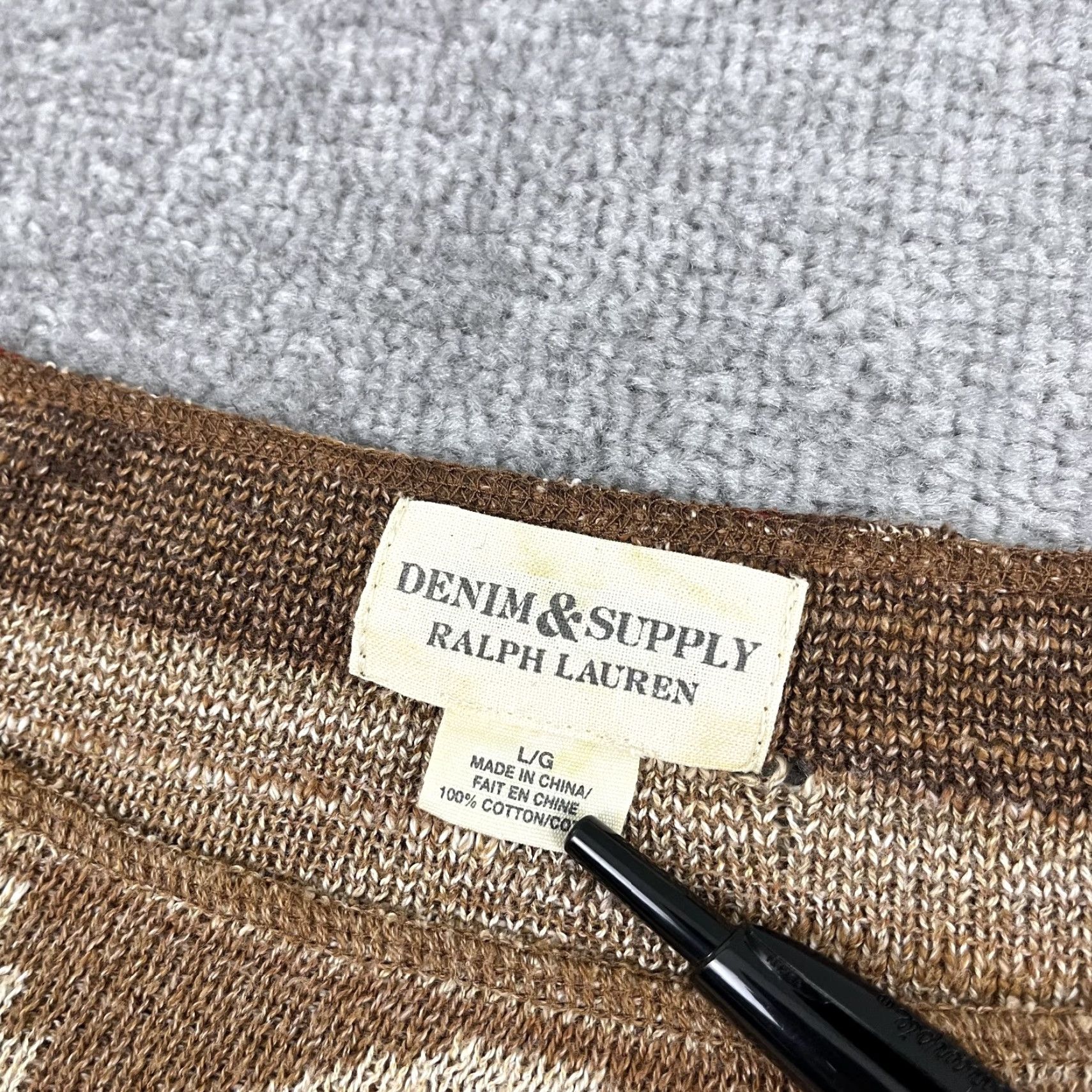 Vintage VINTAGE Denim & Supply Ralph Lauren Sweater Shirt Womens Large Southwestern Aztec Lightweight Size L / US 10 / IT 46 - 2 Thumbnail