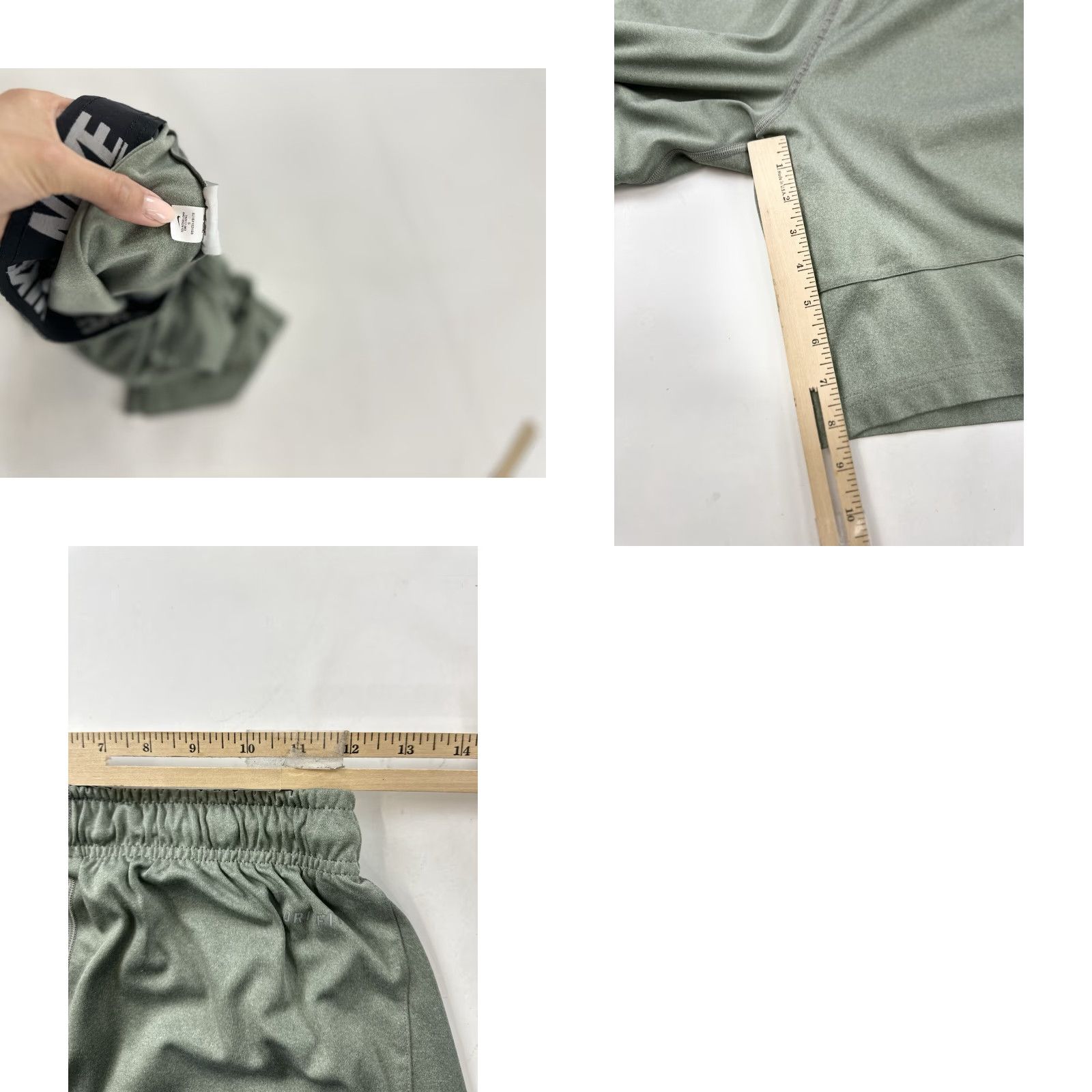 Nike Nike Shorts Men’s S Small Green Grey Basketball Size US 29 - 8 Thumbnail
