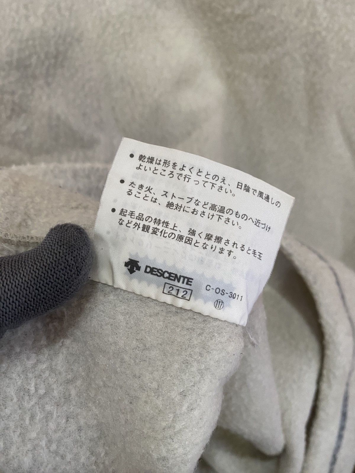 Adidas × Descente Vintage Adidas x Descente Fleece Pullover White Navy Size US M / EU 48-50 / 2 - 8 Thumbnail