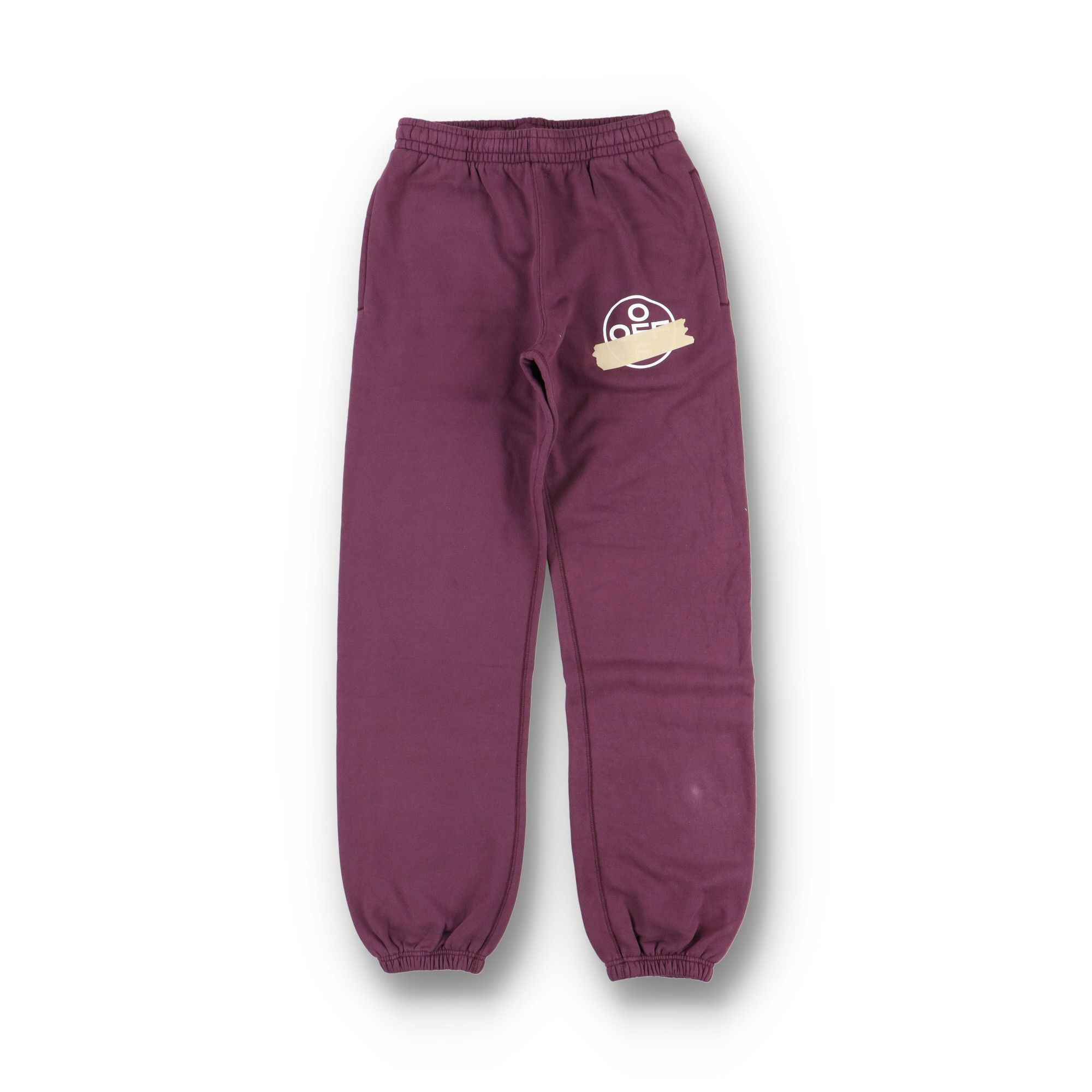 Off-White Purple Tape Diagonals Logo Sweatpants Size US 32 / EU 48 - 1 Thumbnail