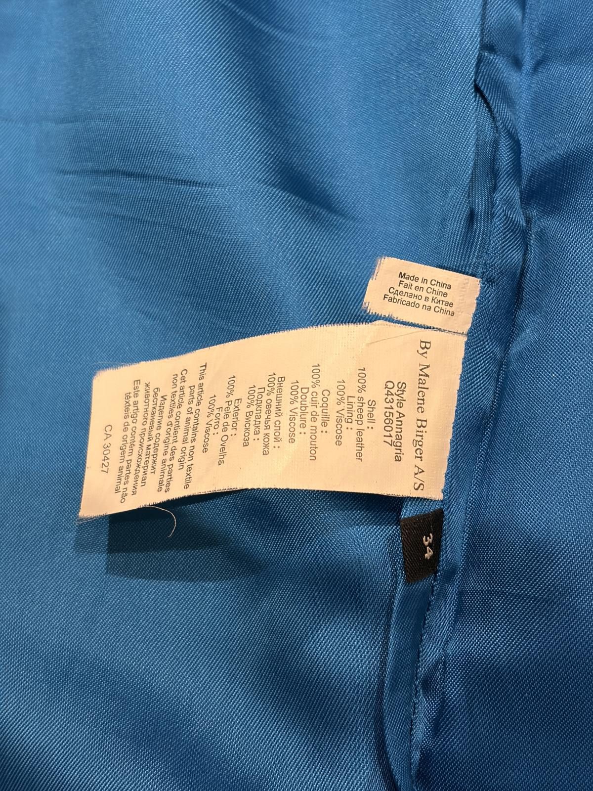 Other By Malene Birger Sky Blue Leather Pencil Skirt Size 26" / US 2 / IT 38 - 5 Thumbnail