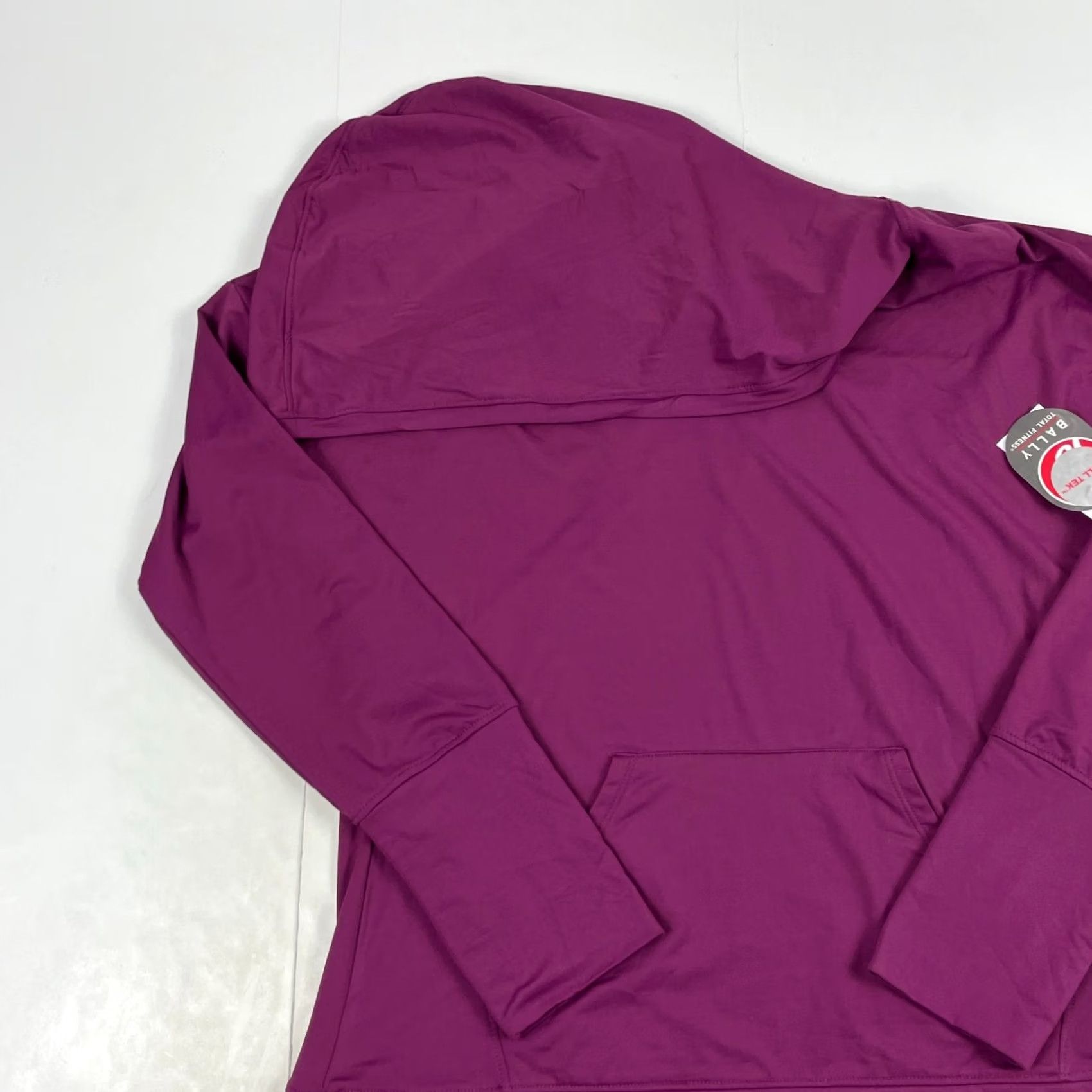 Bally Bally Hoodie Womens Medium Purple Lightweight Long Sleeve Pullover - Workout Apparel Size M / US 6-8 / IT 42-44 - 2 Thumbnail