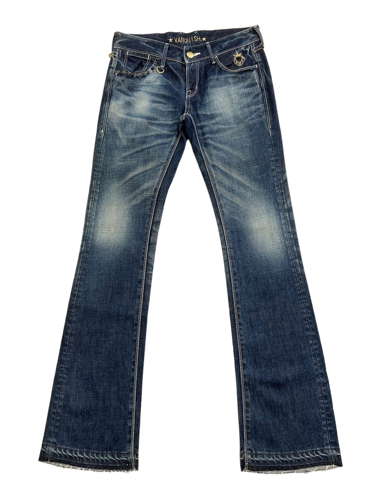 image of Vanquish Made In Japan Released Hem Denim Flare Jeans, Men's (Size 29)