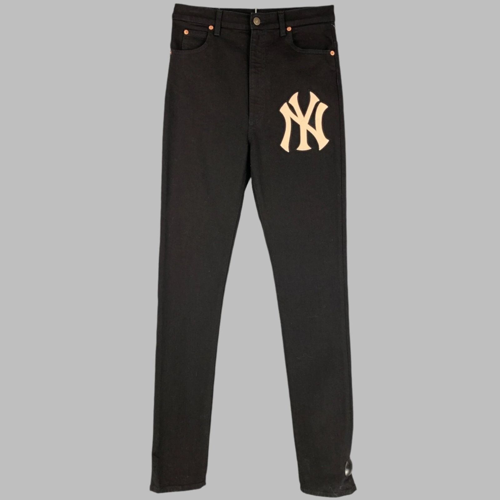 Gucci GUCCI Size 28 Black Embroidery Cotton Skinny Jeans Size US 28 / EU 44 - 1 Thumbnail