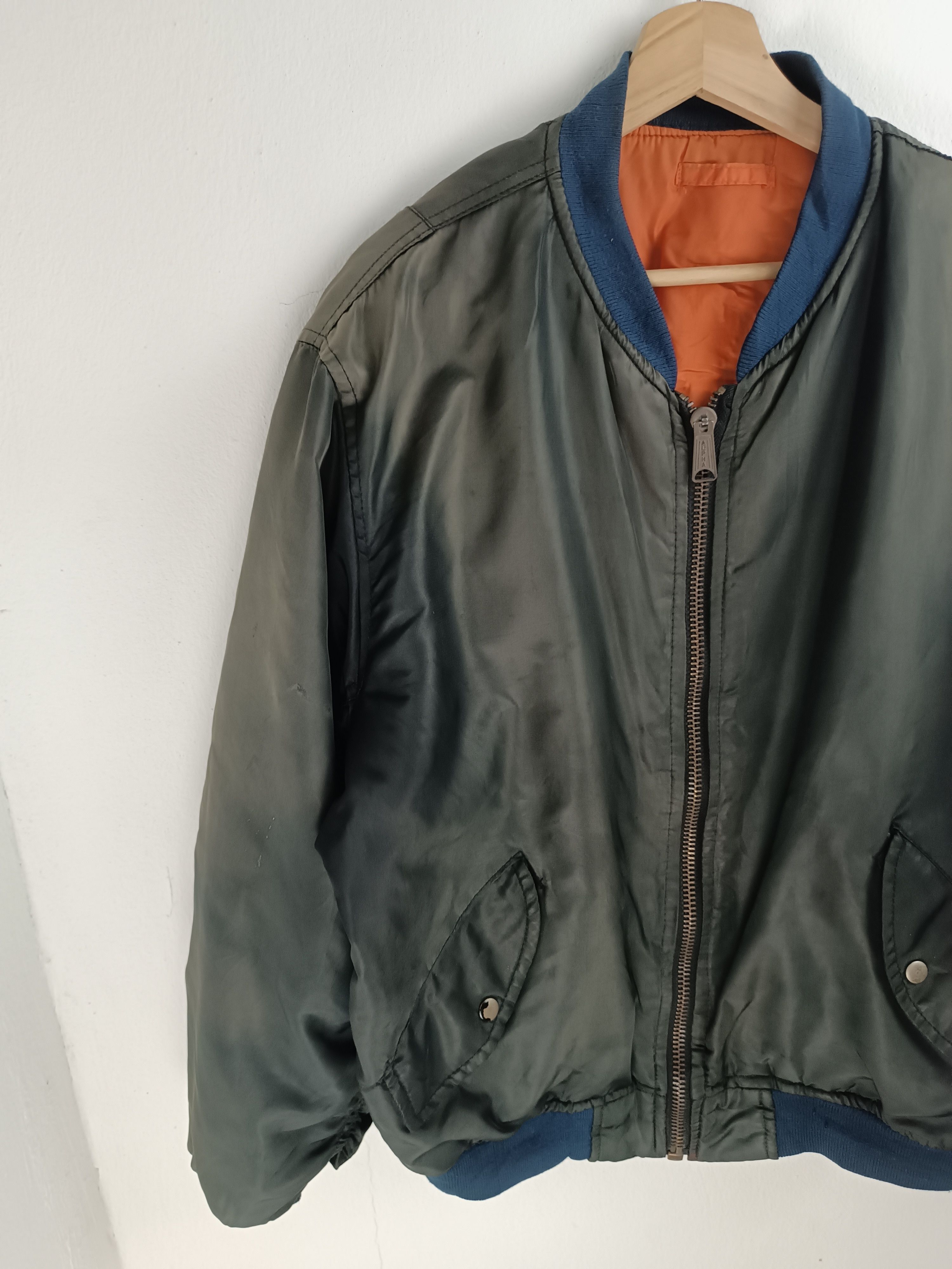 Alpha Industries VINTAGE 90S ALPHA BOMBER FIGHTER FLYERS JACKET Size US L / EU 52-54 / 3 - 5 Thumbnail