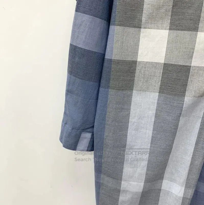 Burberry Burberry L Size Blue Cotton Dress. Size L / US 10 / IT 46 - 4 Thumbnail