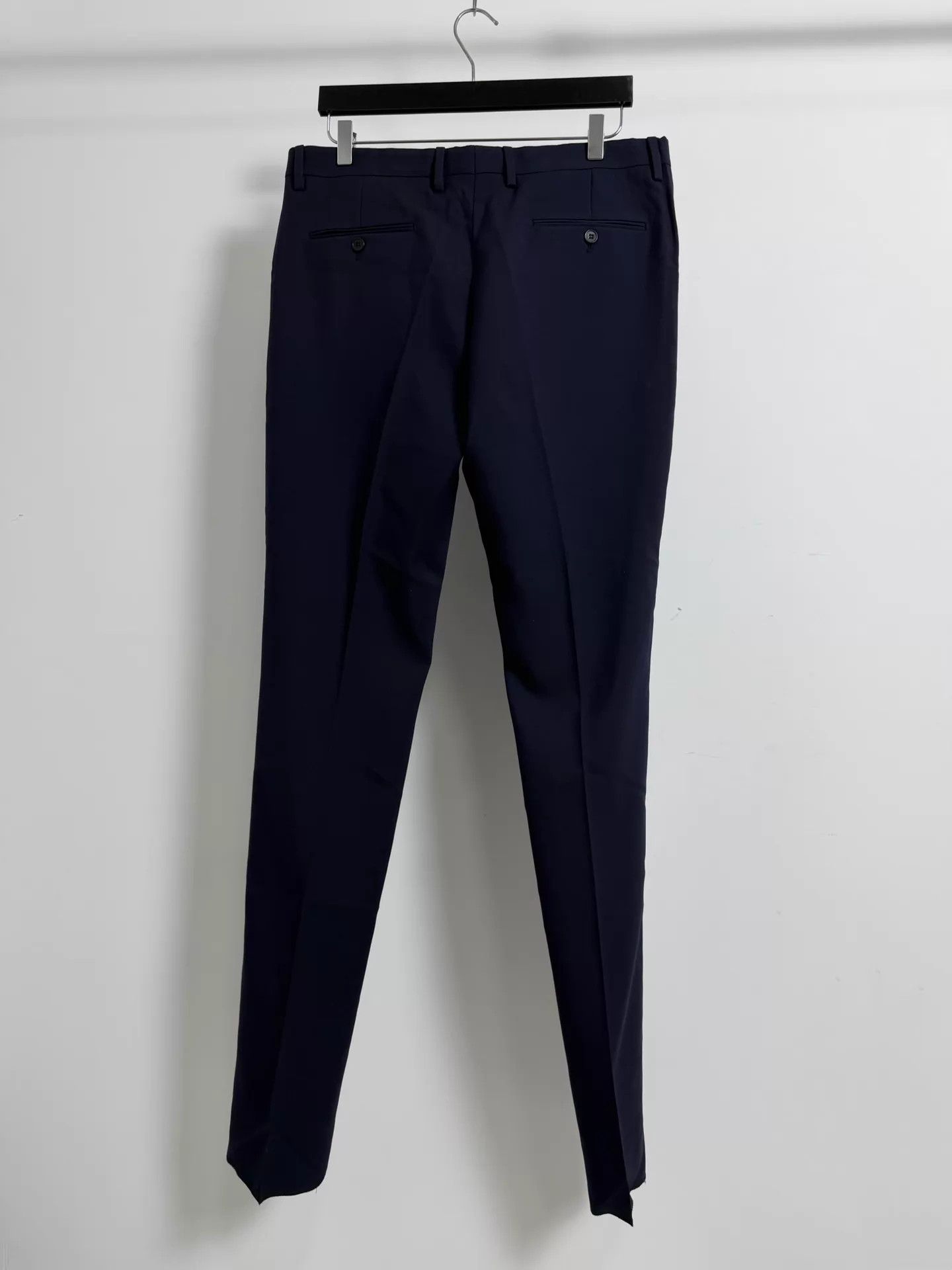 Saint Laurent Paris SLP 14fw Navy Slim Fit Wool Trousers 50 New Size US 34 / EU 50 - 2 Thumbnail