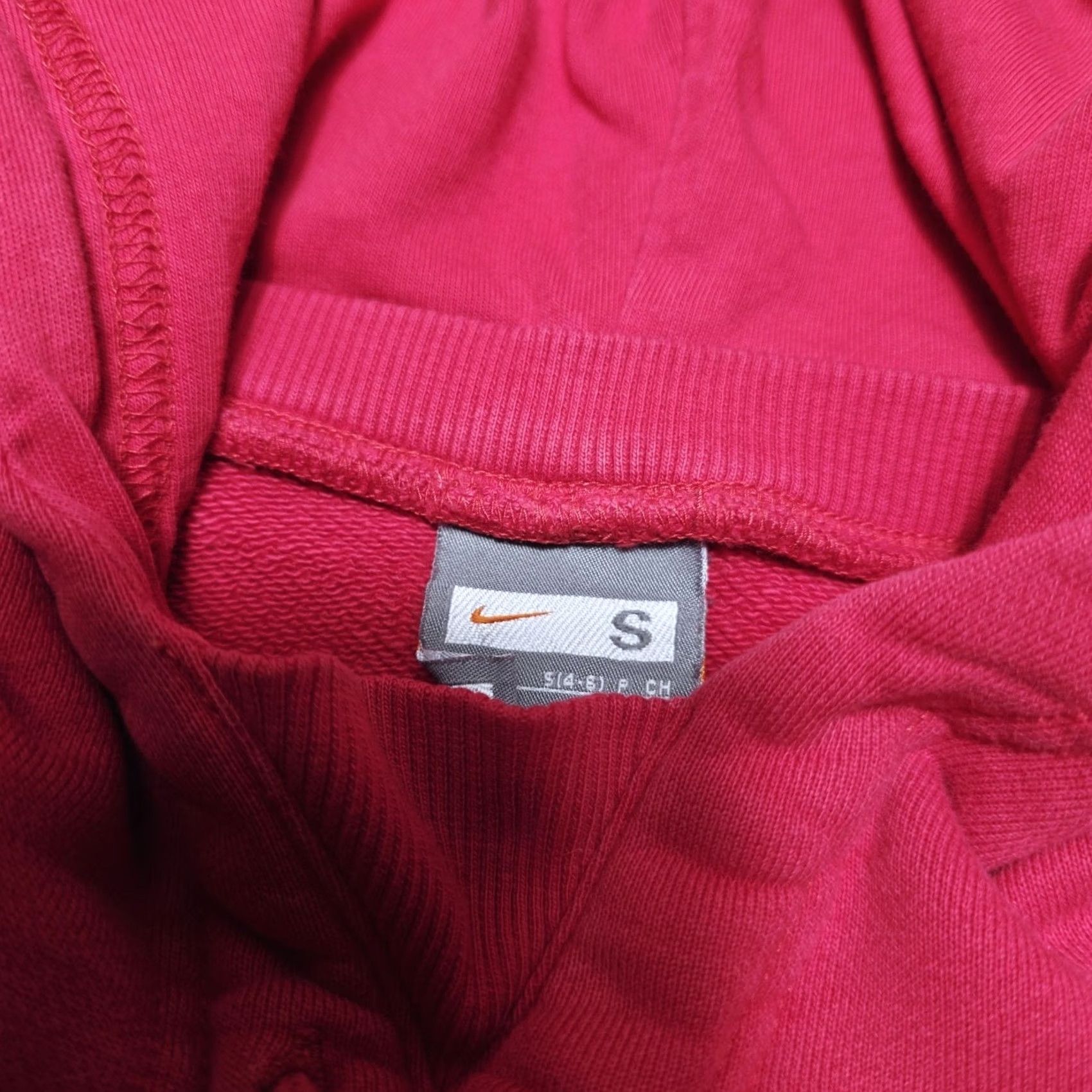 Nike VINTAGE Nike Hoodie Women’s Athlete Graphic Red White Blue Swoosh Small (4-6) Hoodie Womens Small Red Blue 90s Activewear Pullover Striped Nike Size S / US 4 / IT 40 - 6 Thumbnail