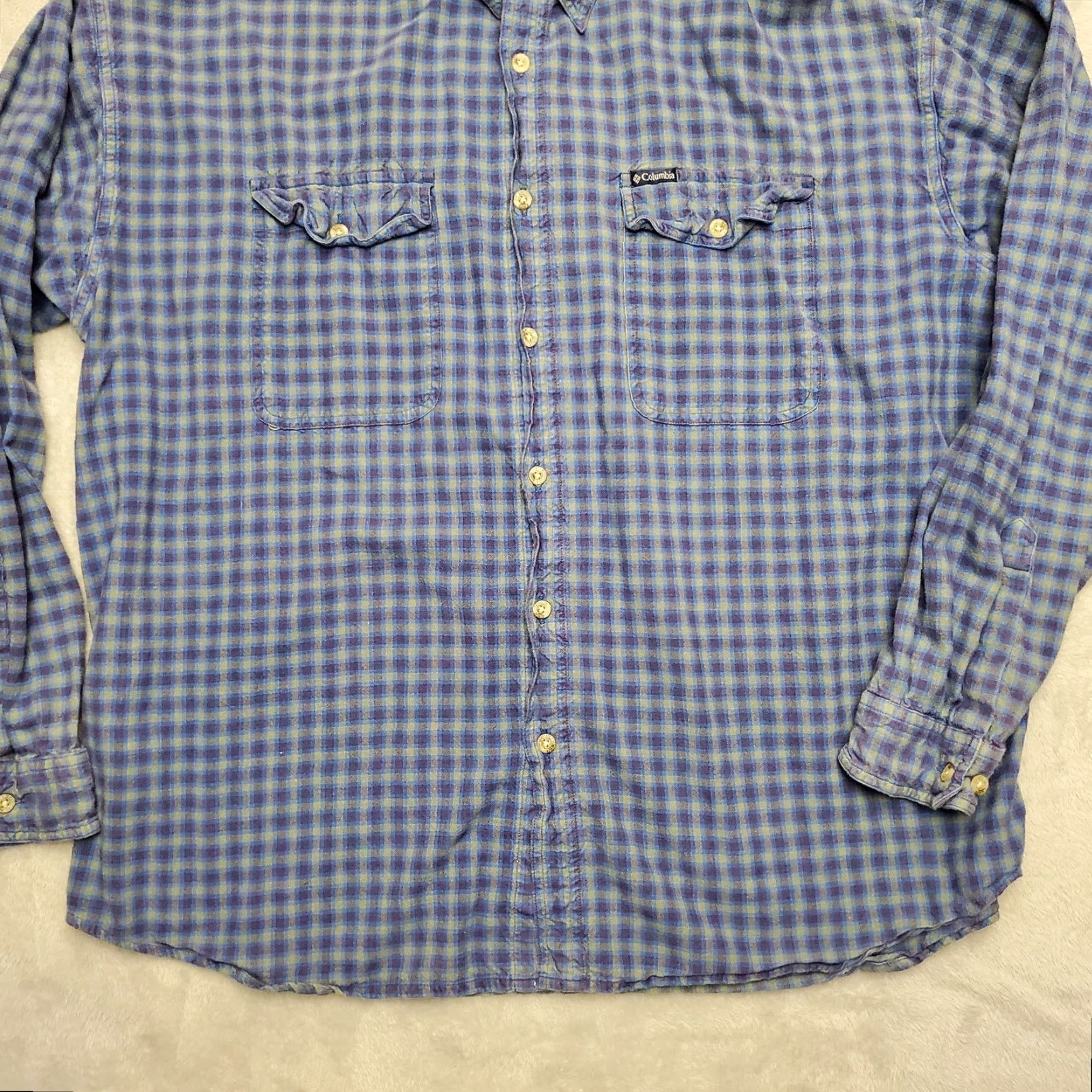 Vintage Columbia Shirt Men XXL Blue Plaid 100% Cotton Flannel Outdoor Long Sleeve Casual Size US M / EU 48-50 / 2 - 3 Thumbnail