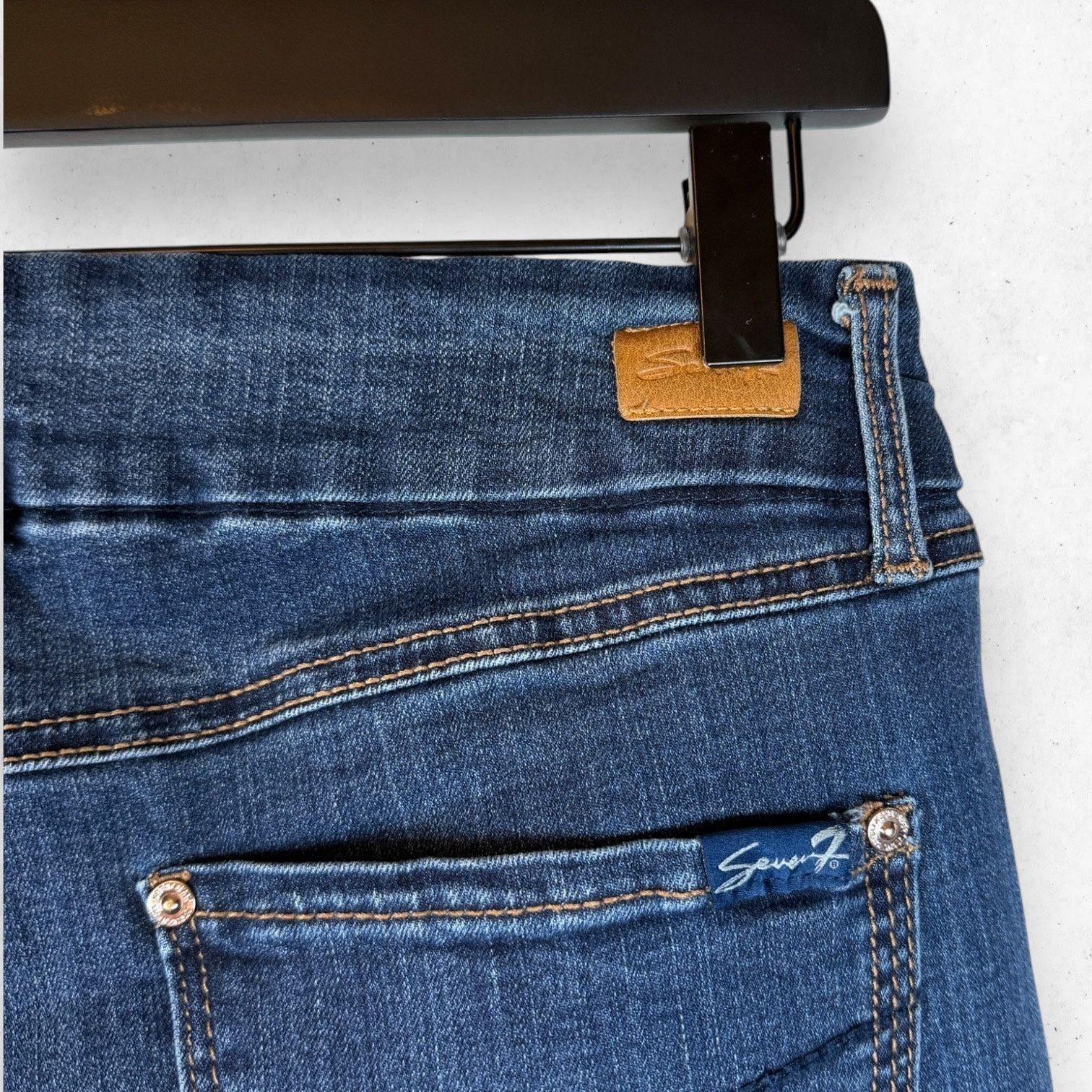 Seven 7 Seven 7 High Rise Skinny Jeans Women's Size 12 Stretch Blue Size 34" / US 12 / IT 48 - 4 Thumbnail