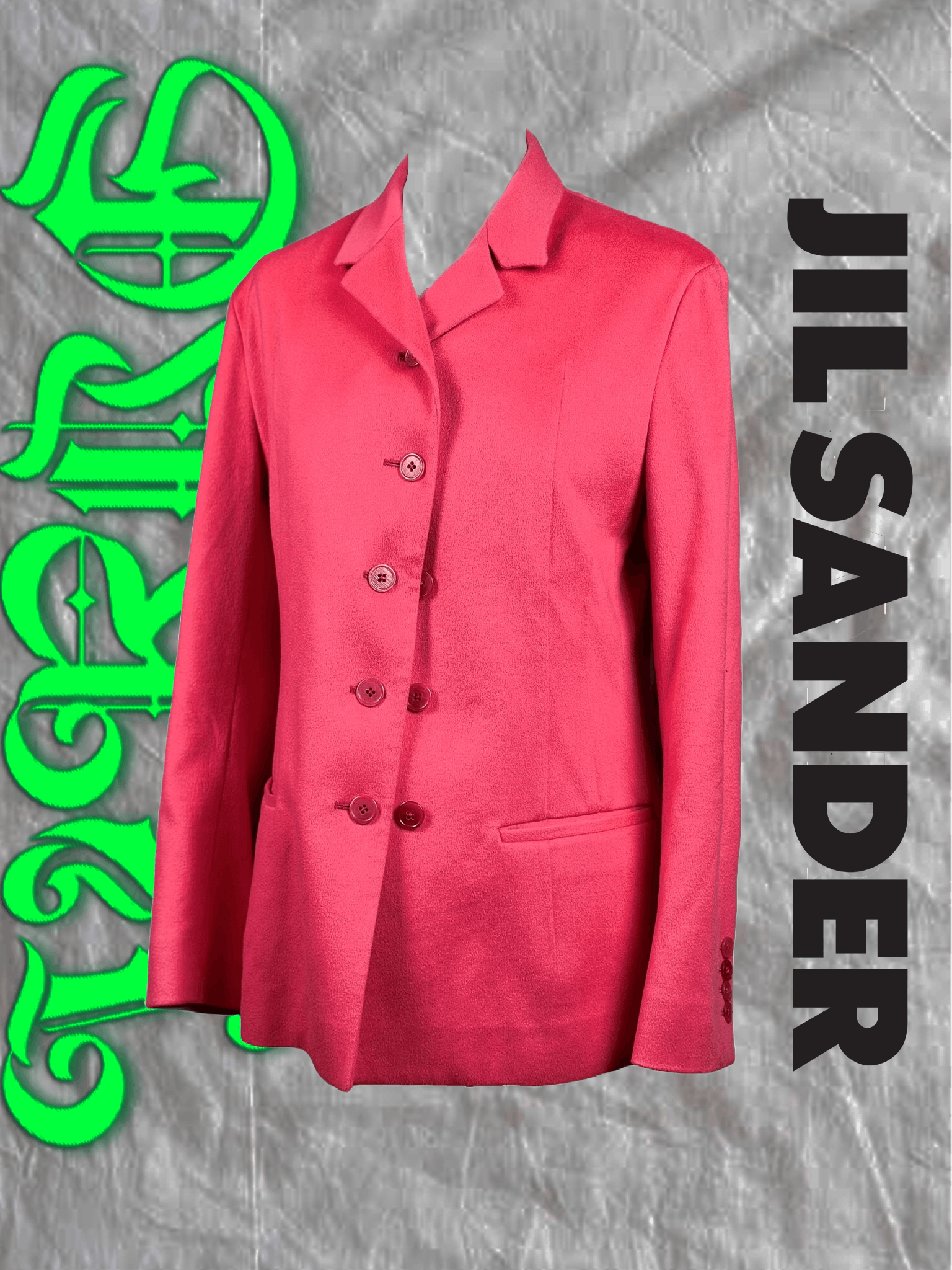 Red Cashmere & Silk Blazer by Jil Sander – AW09 Collection