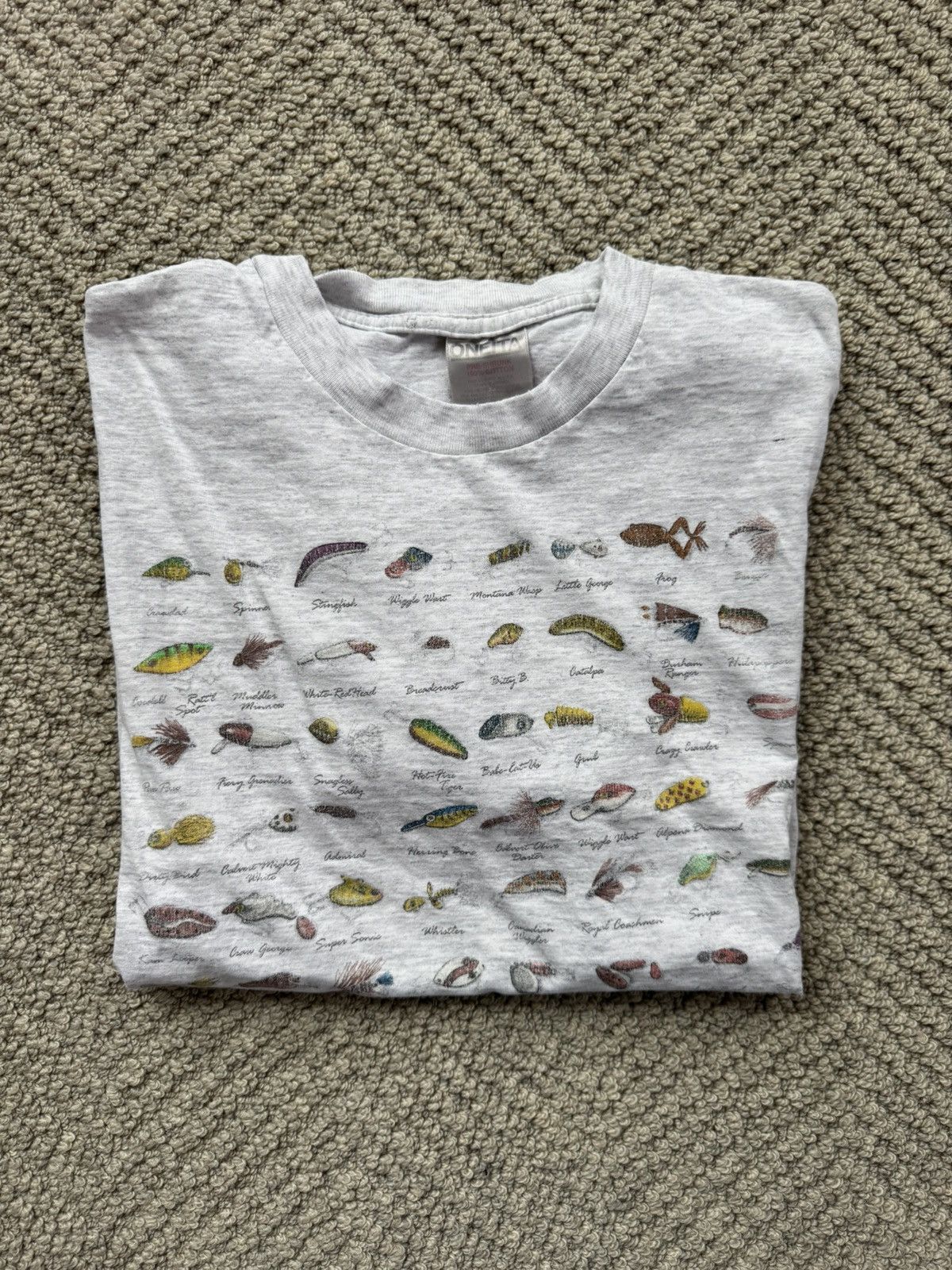 Vintage Single Stitch Fishing Tee Size US L / EU 52-54 / 3 - 5 Thumbnail