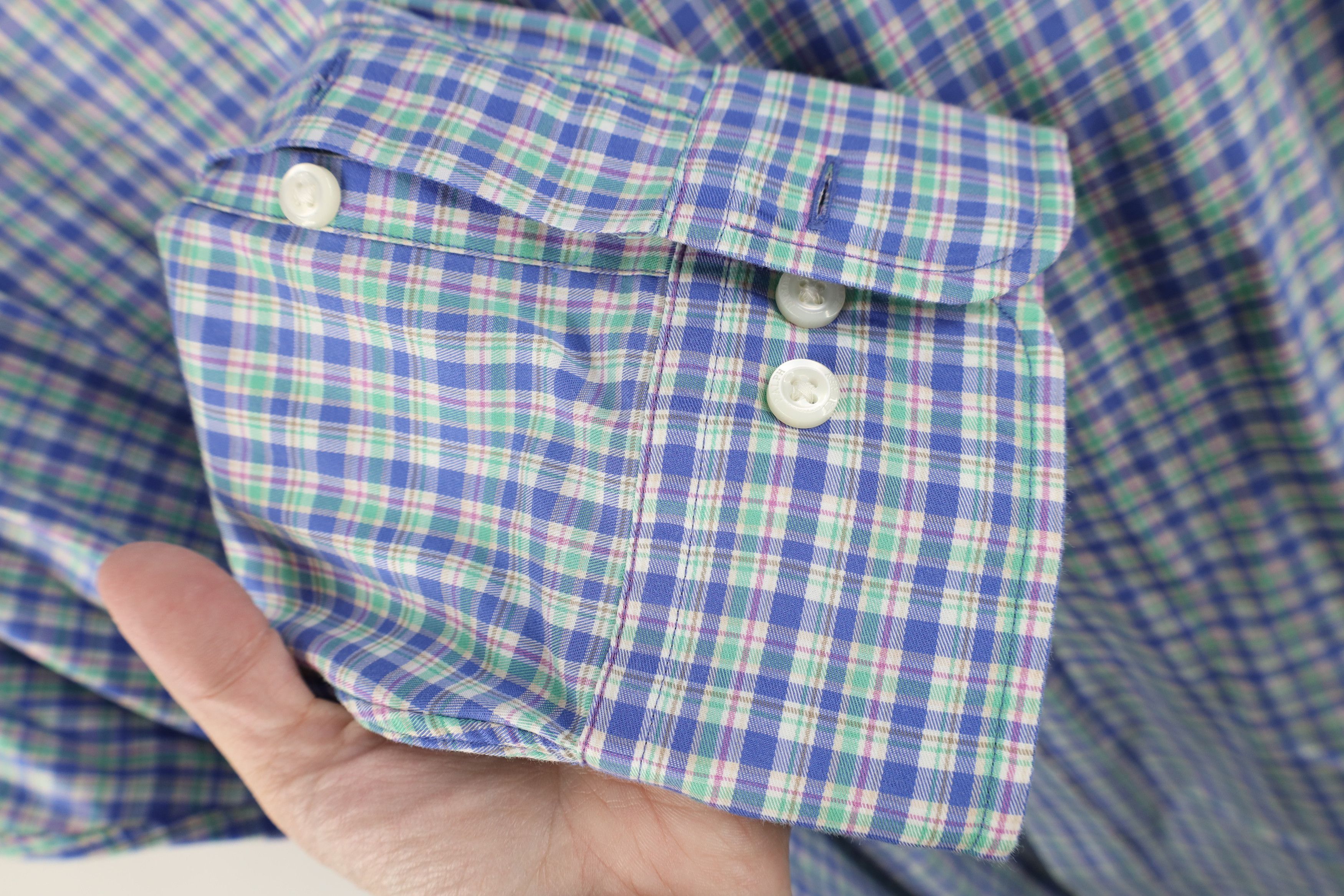 Ralph Lauren Ralph Lauren Stretch Collared Button Shirt Rainbow Plaid Size US XL / EU 56 / 4 - 5 Thumbnail