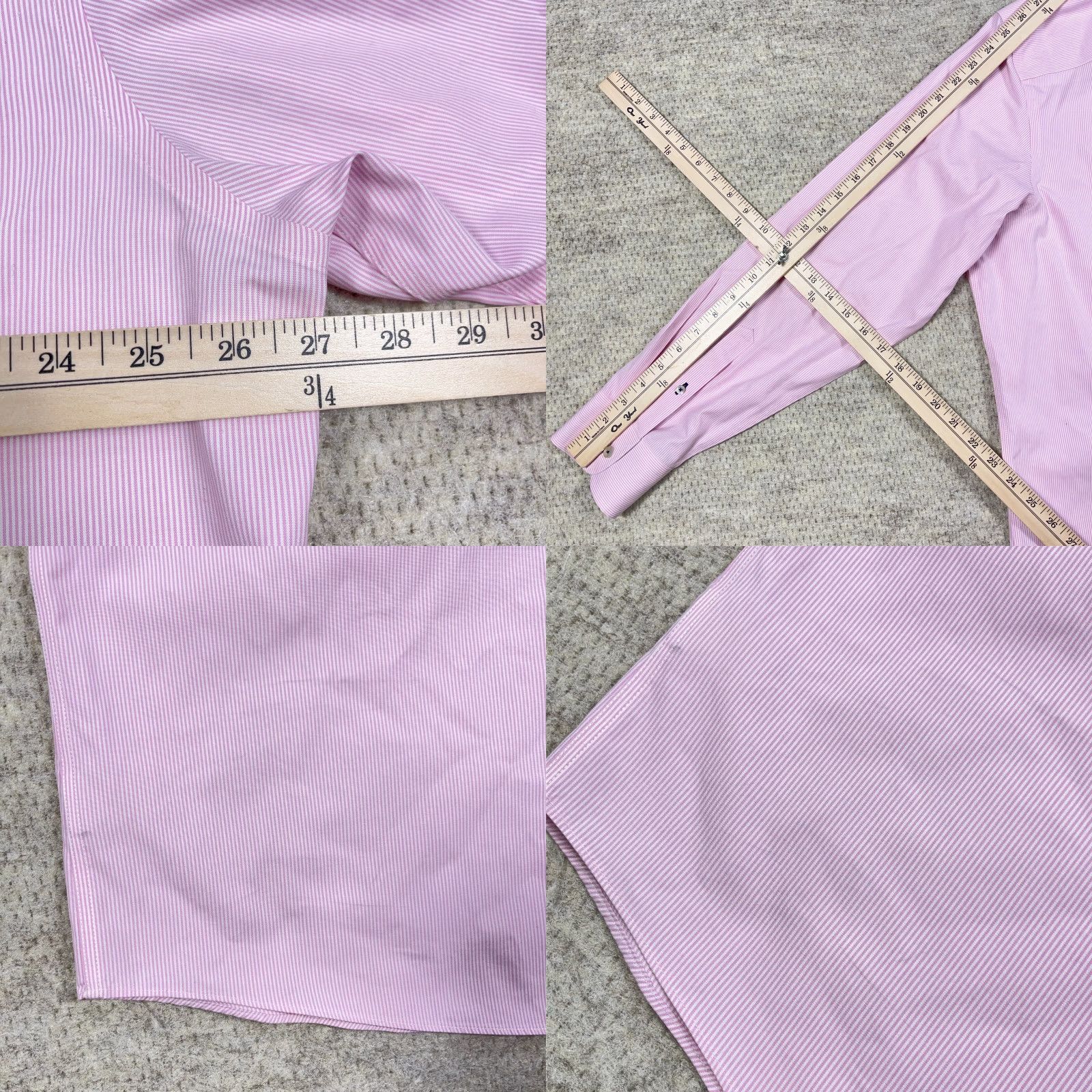 UNTUCKit UNTUCKit Shirt Men 3XL Pink Striped Button Up Dress Casual Poplin Flip Cuff Size US XXL / EU 58 / 5 - 8 Thumbnail
